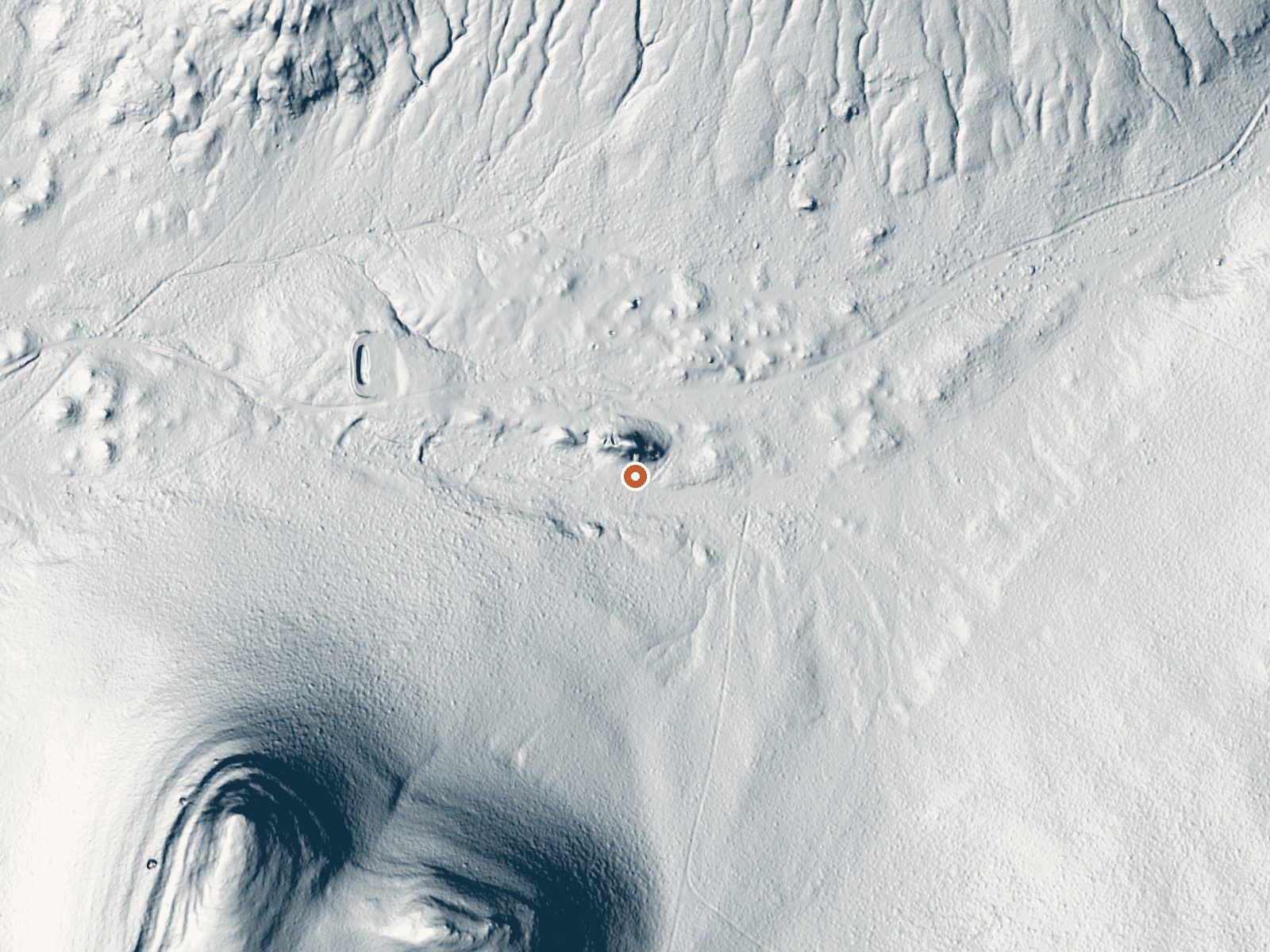 LiDAR bare-earth view of the same ground around Lee Hot Springs, Allen Springs