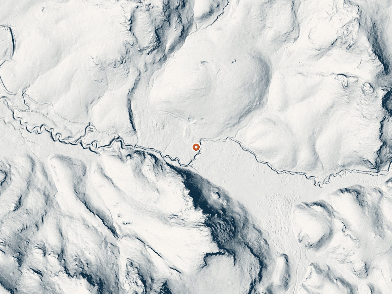LiDAR bare-earth view of the same ground around Wild Horse Hot Springs