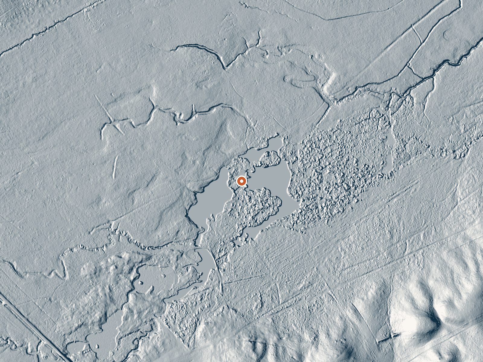 LiDAR bare-earth view of the same ground around Wine Cup Ranch Springs