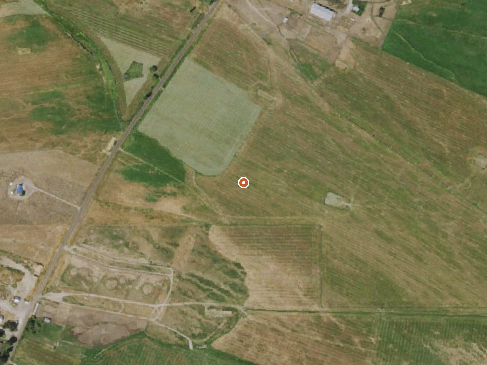 Aerial view of the ground around the spring