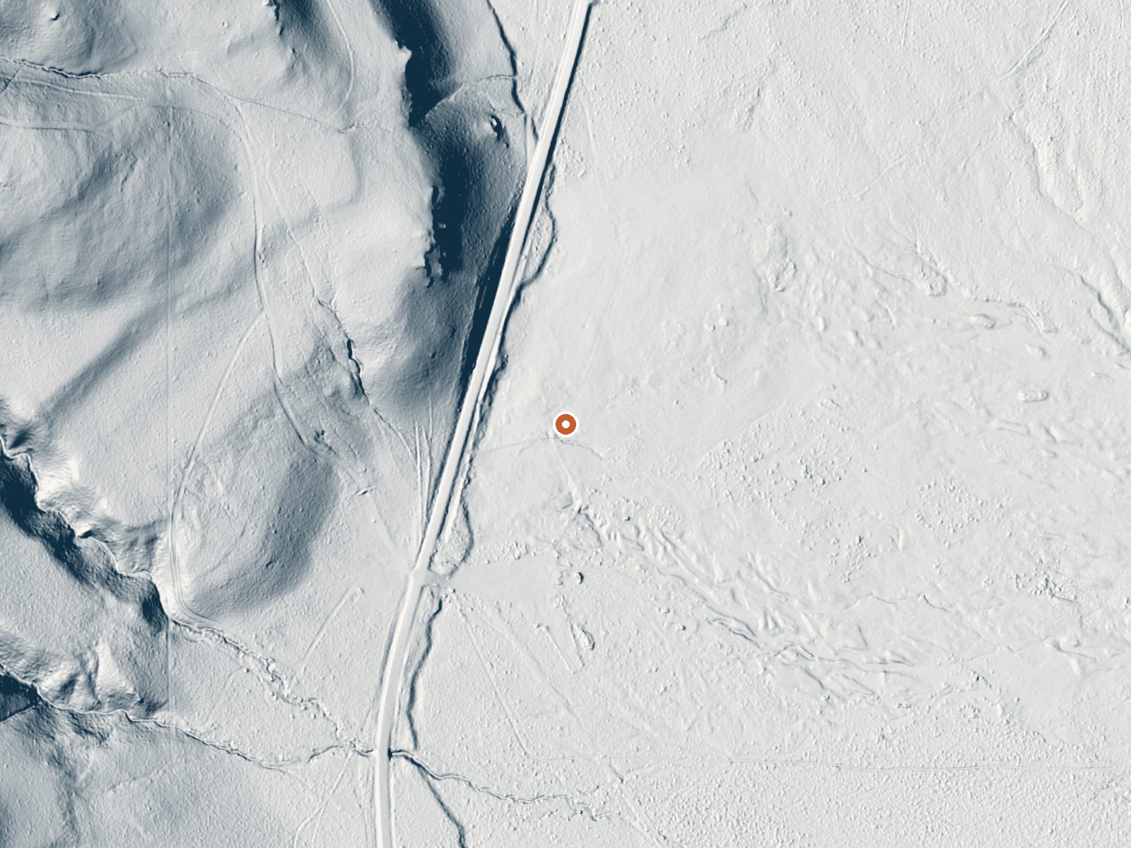 LiDAR bare-earth view of the same ground around Alvord Hot Springs