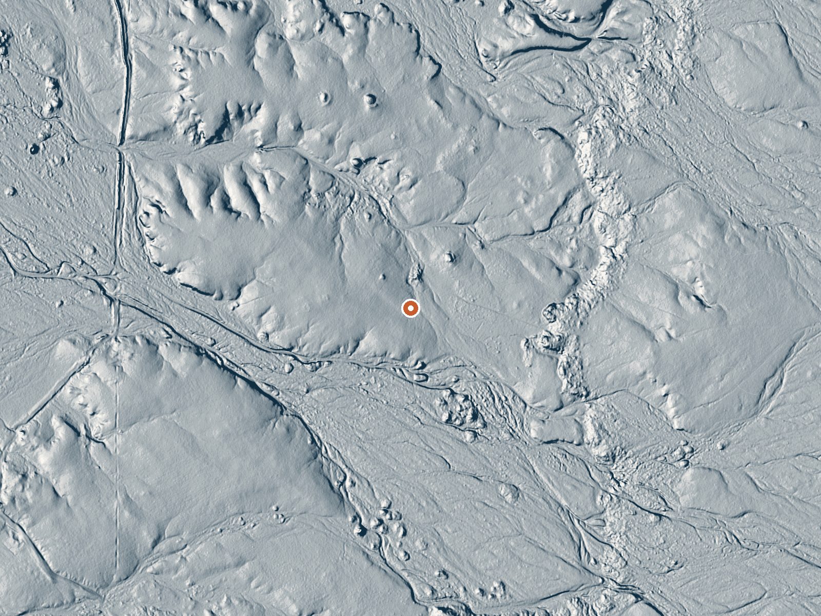 LiDAR bare-earth view of the same ground around Spring