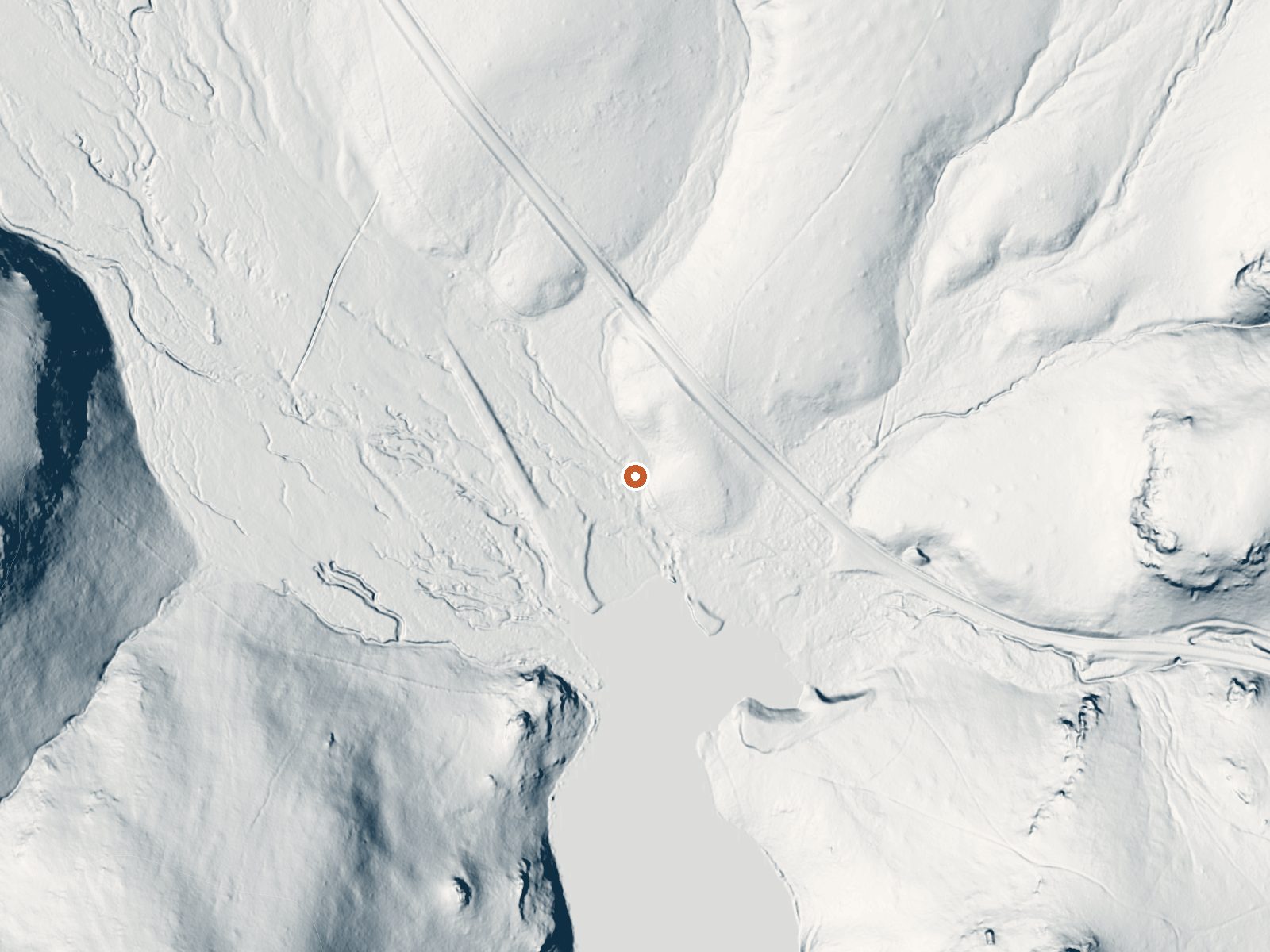 LiDAR bare-earth view of the same ground around Springs