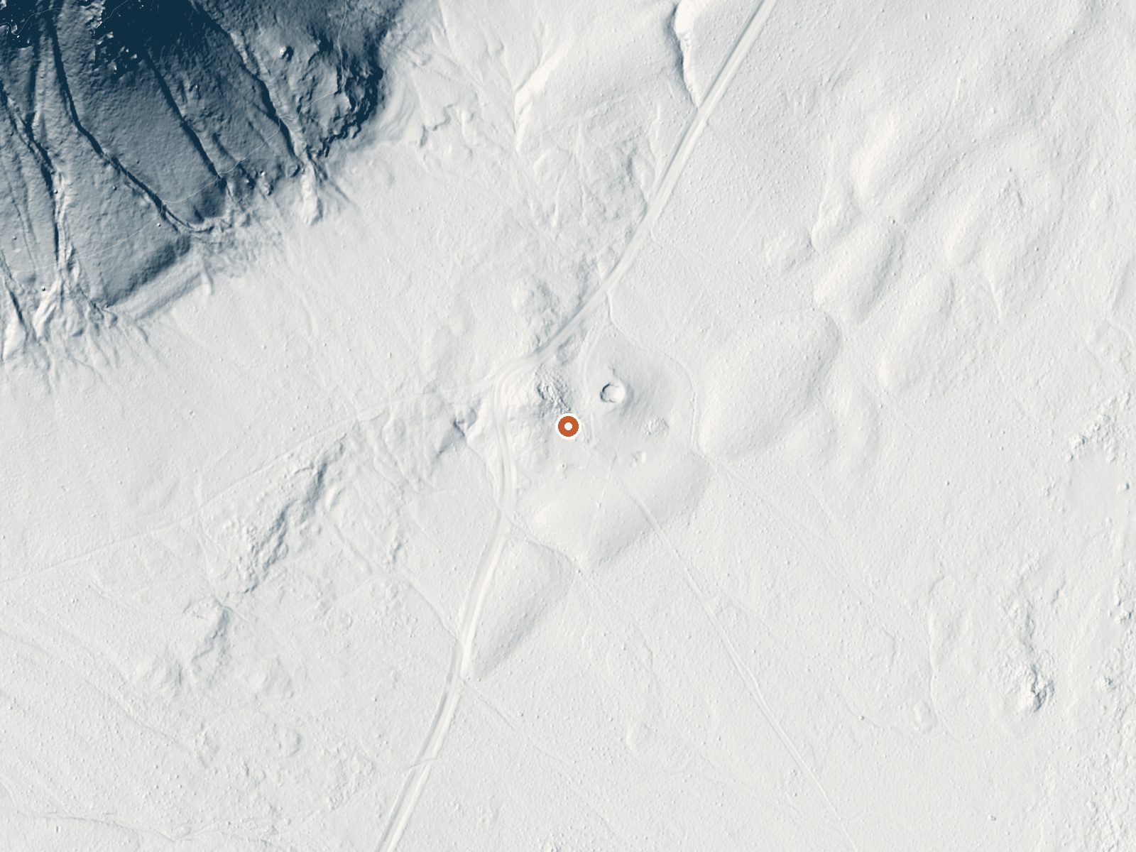 LiDAR bare-earth view of the same ground around Storm Spring