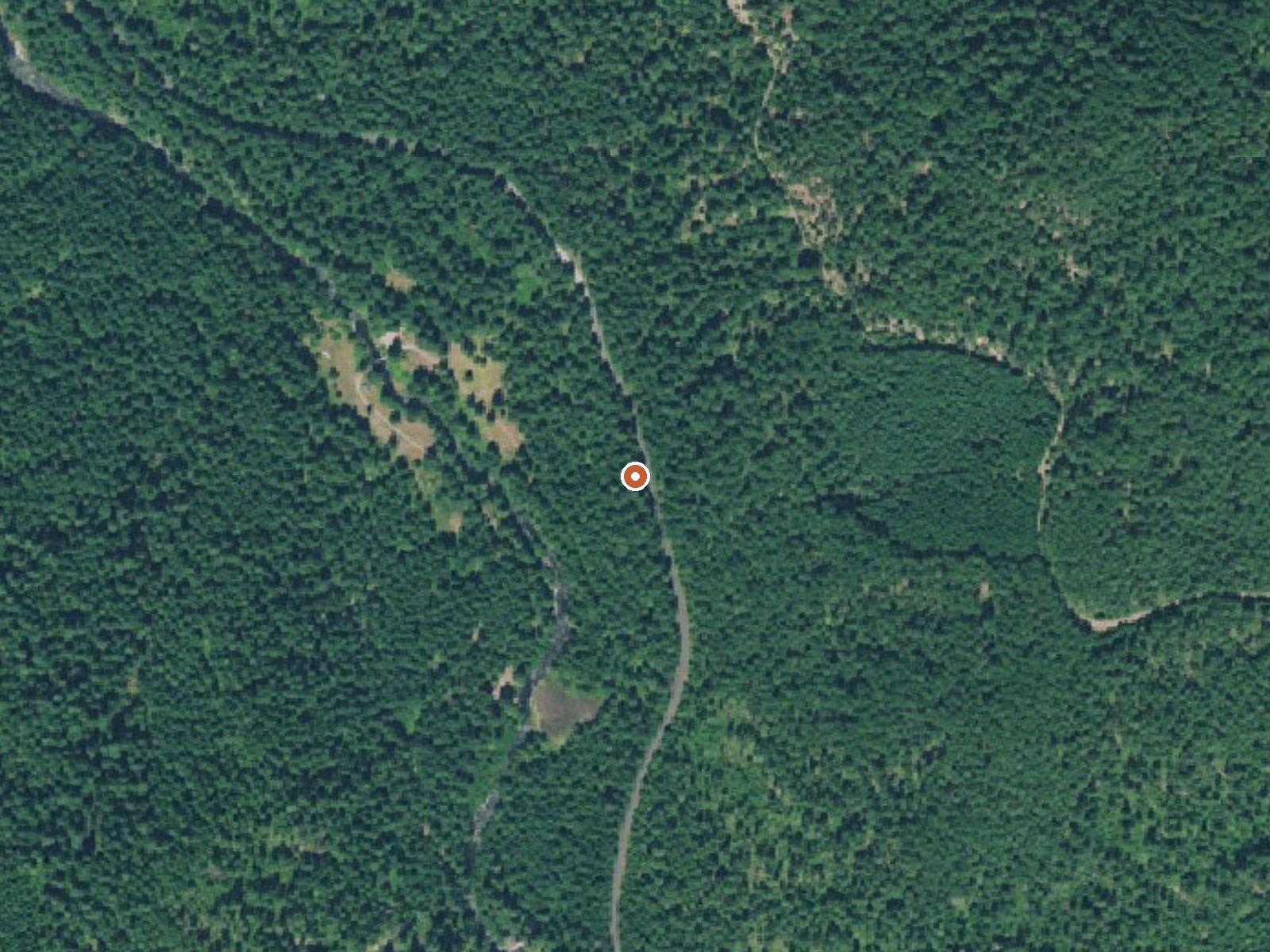 Aerial view of the ground around Kitson Hot Springs