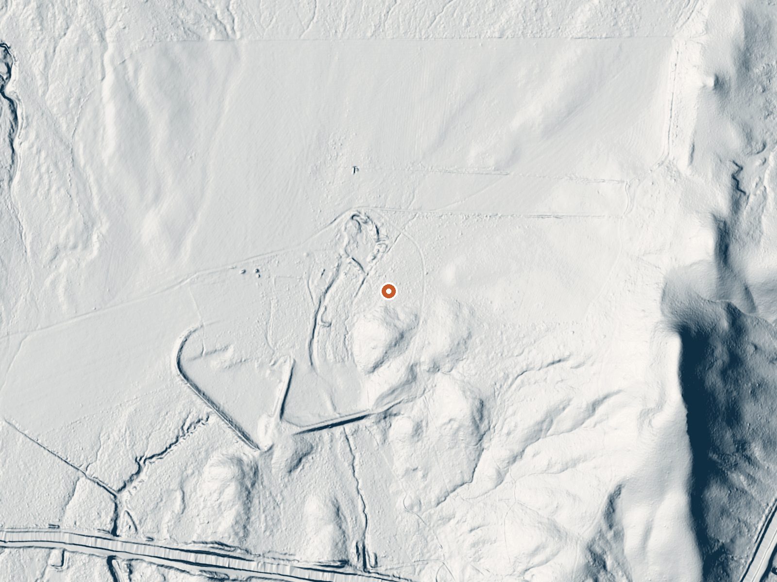 LiDAR bare-earth view of the same ground around Springs