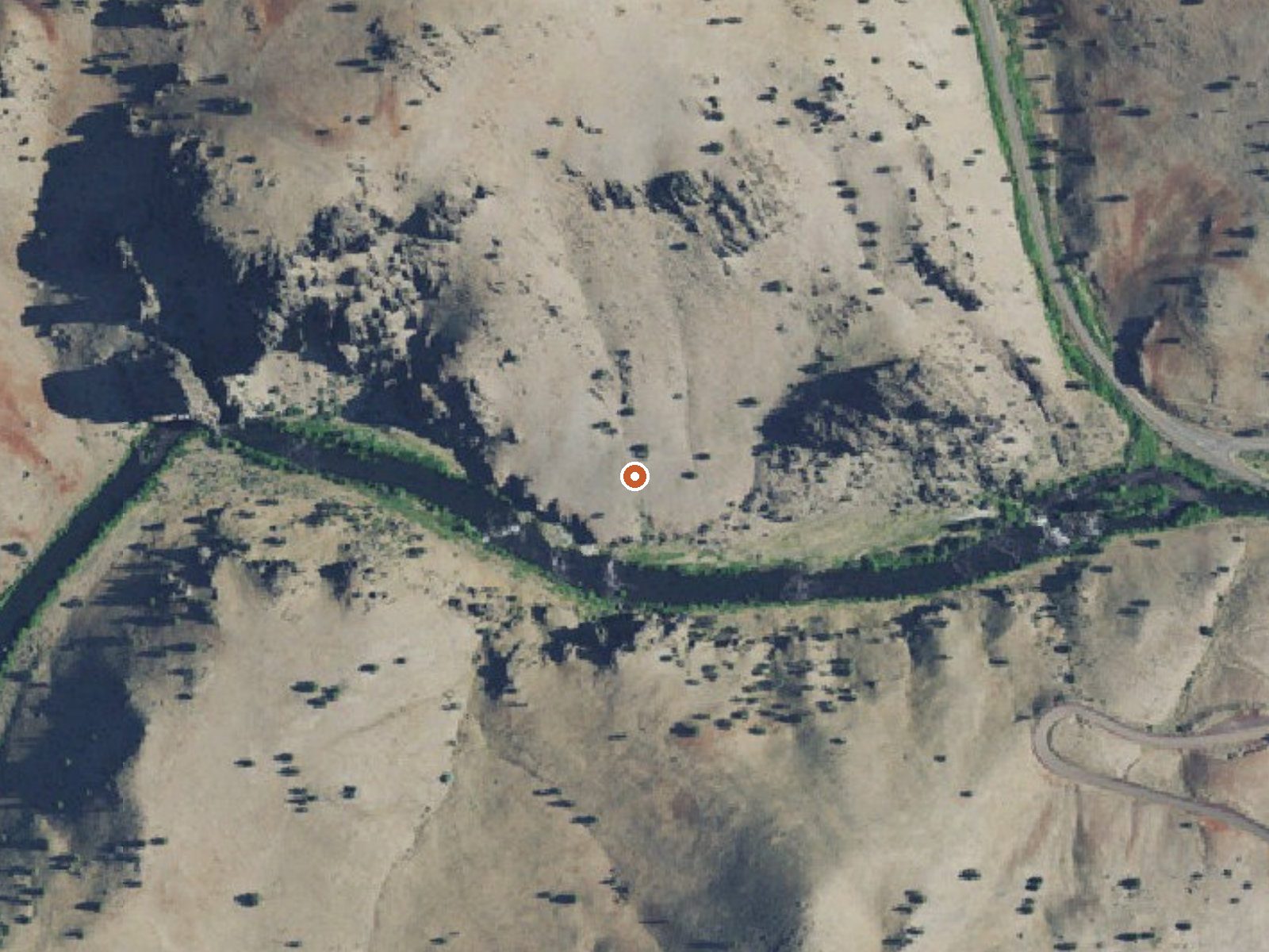 Aerial view of the ground around Springs