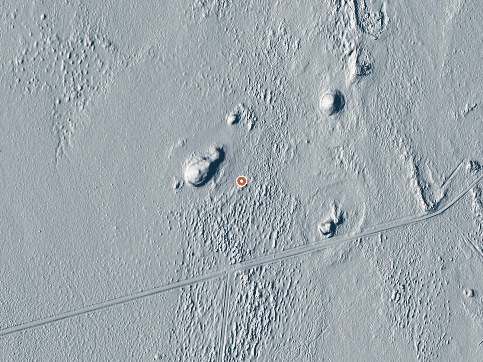 LiDAR bare-earth view of the same ground around Knoll Springs