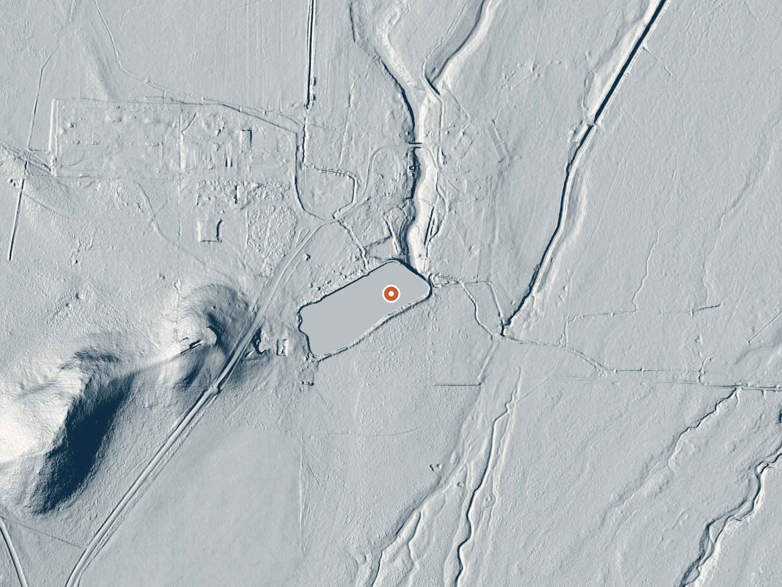LiDAR bare-earth view of the same ground around Morgans Warm Spring