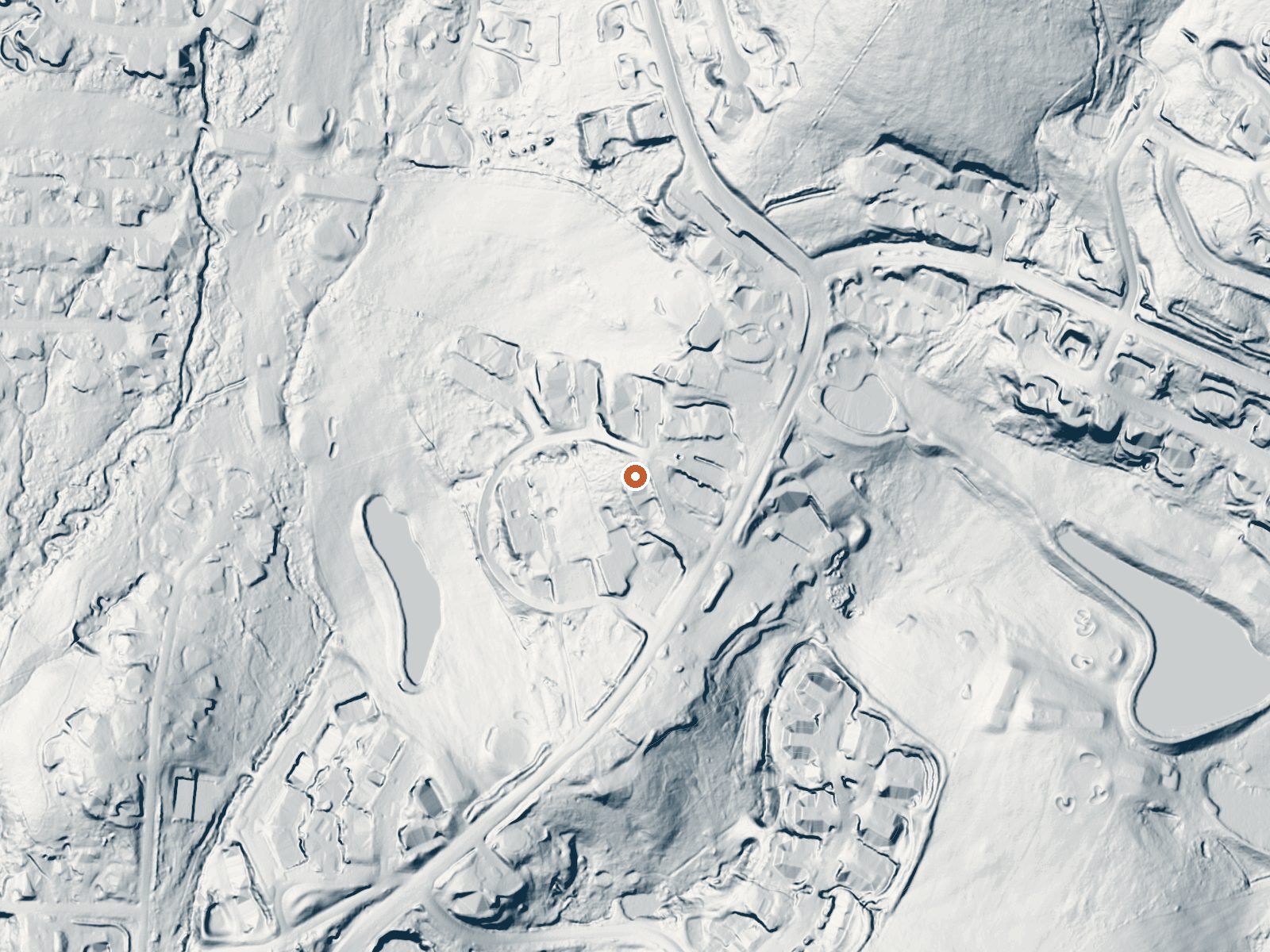 LiDAR bare-earth view of the same ground around Patio Springs