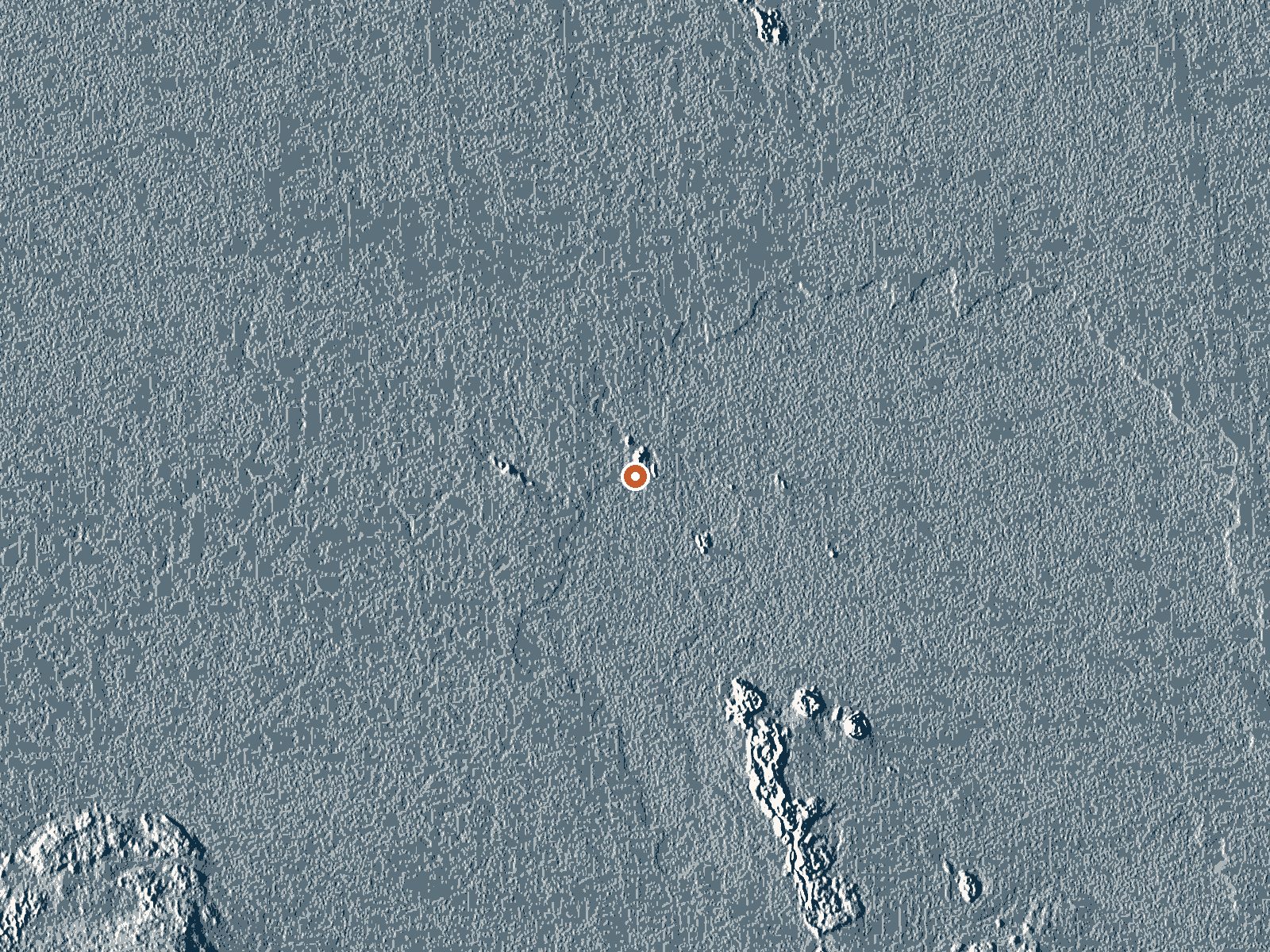 LiDAR bare-earth view of the same ground around the spring