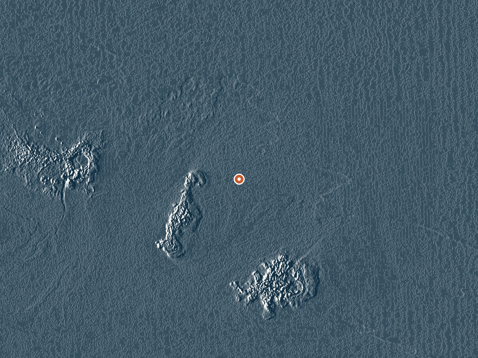 LiDAR bare-earth view of the same ground around the spring