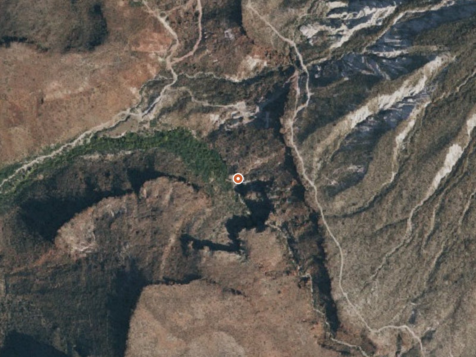 Aerial view of the ground around Nixon Spring