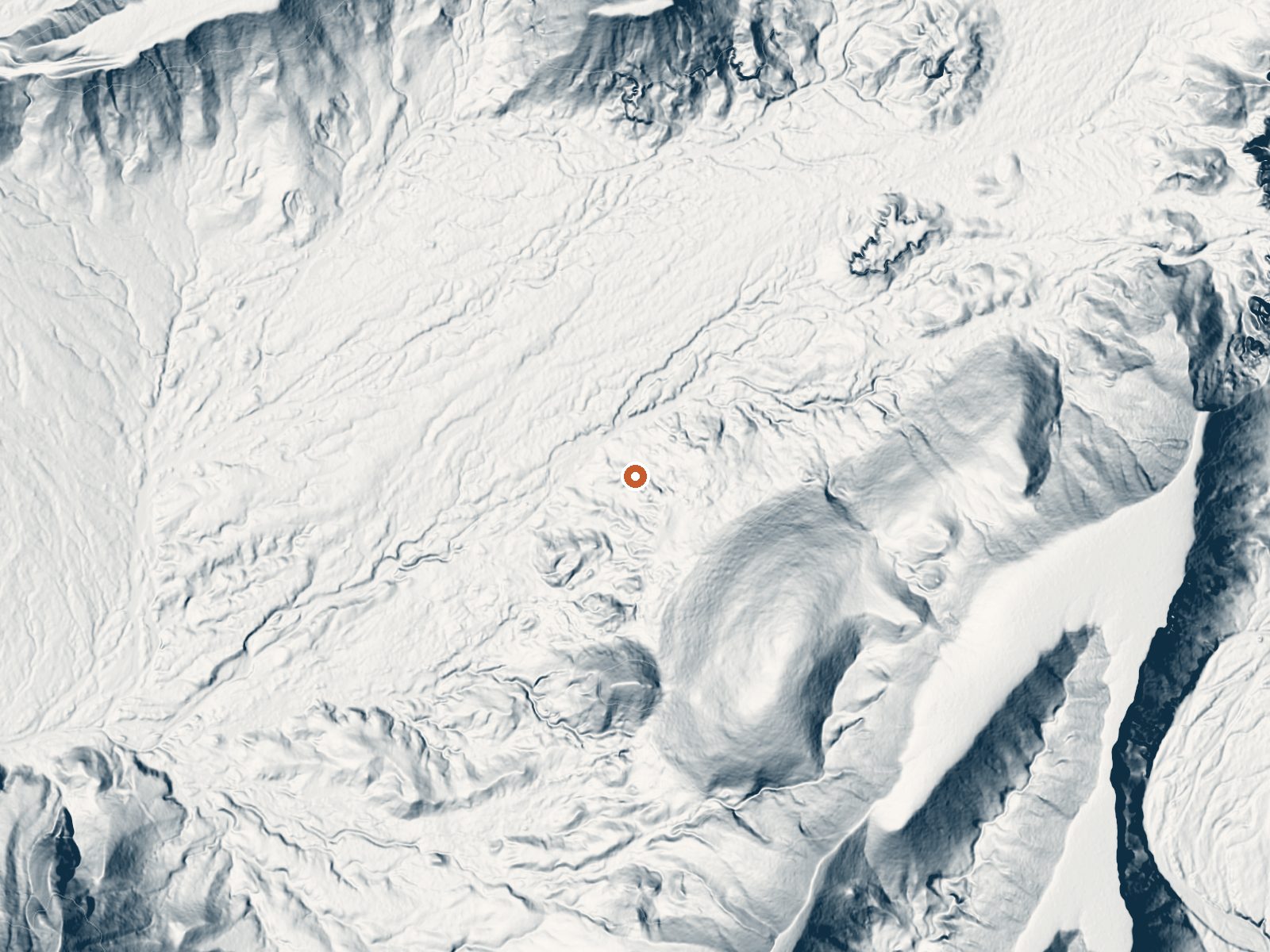 LiDAR bare-earth view of the same ground around Springs (Las Cienegas)