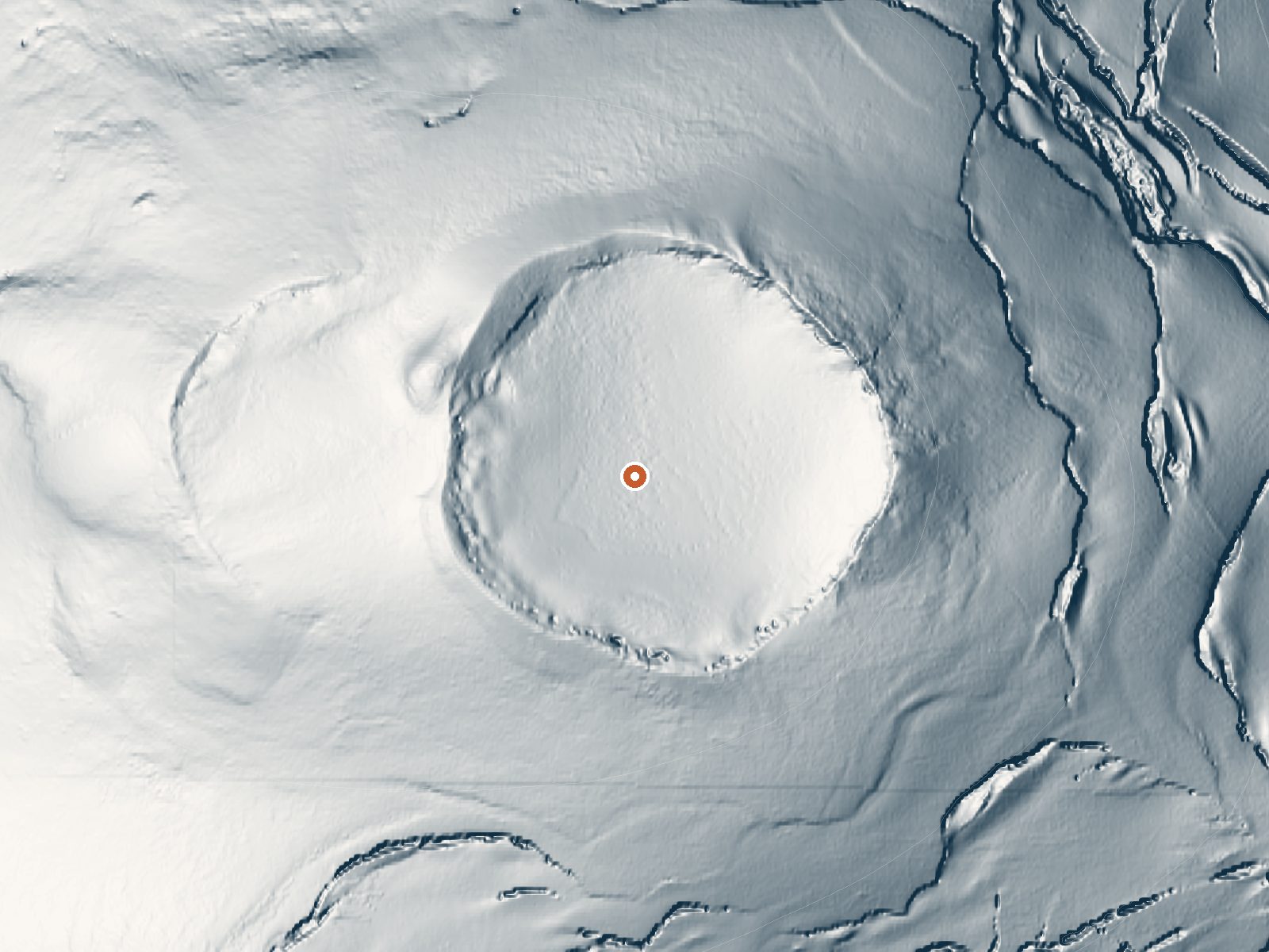 LiDAR bare-earth view of the same ground around Mt Rainier Fumaroles