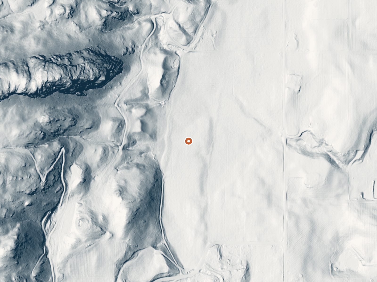 LiDAR bare-earth view of the same ground around Poison Lake