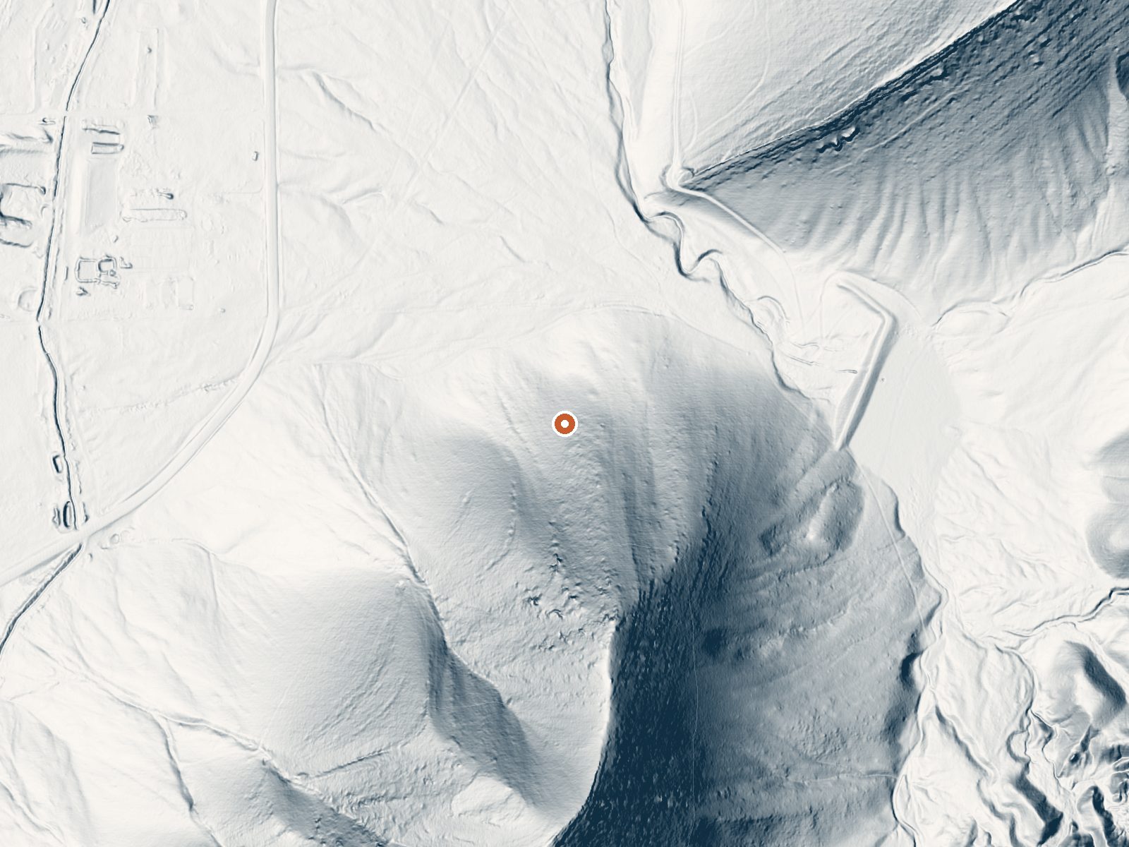 LiDAR bare-earth view of the same ground around Salt Spring