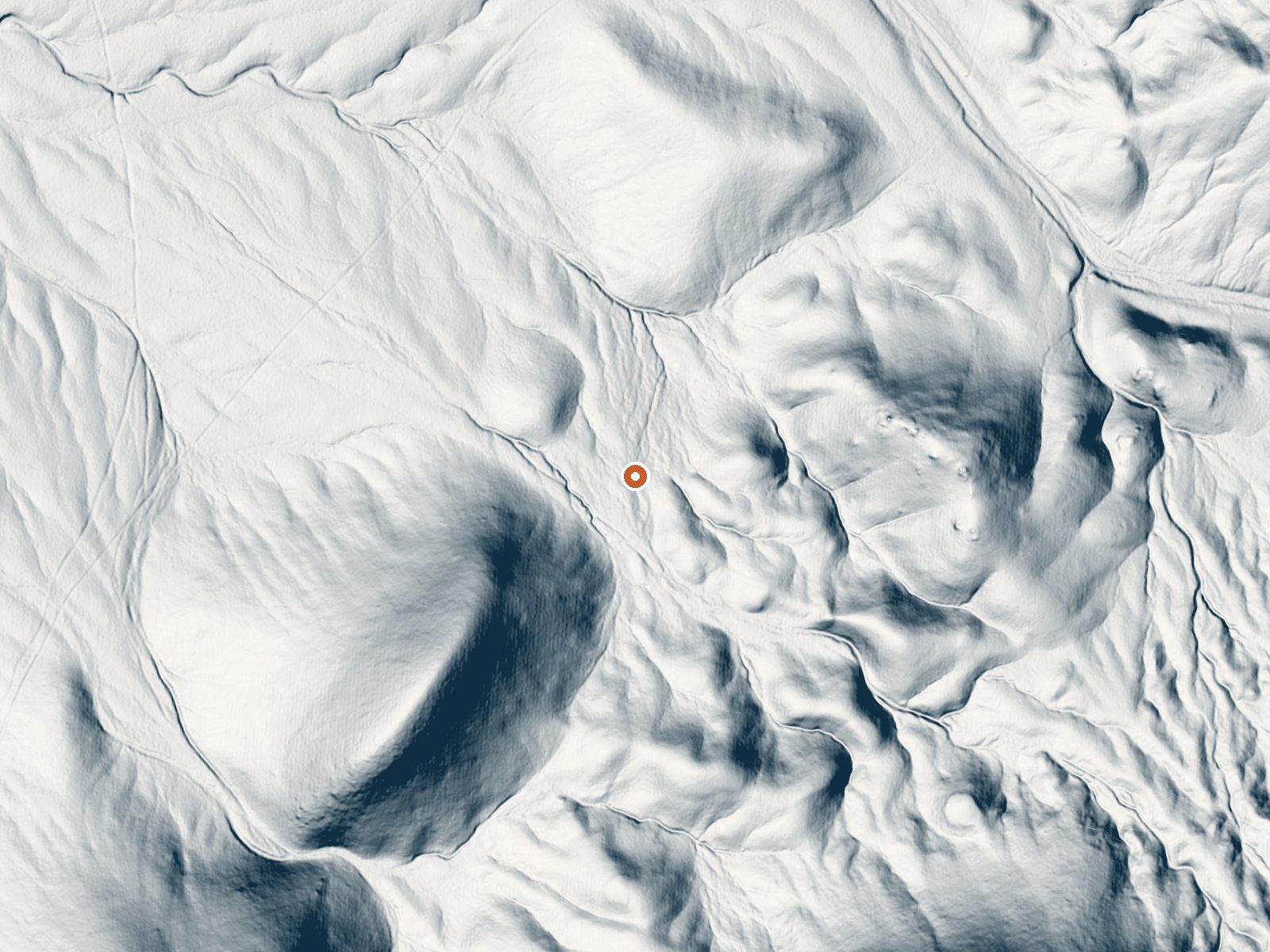 LiDAR bare-earth view of the same ground around Us Blm