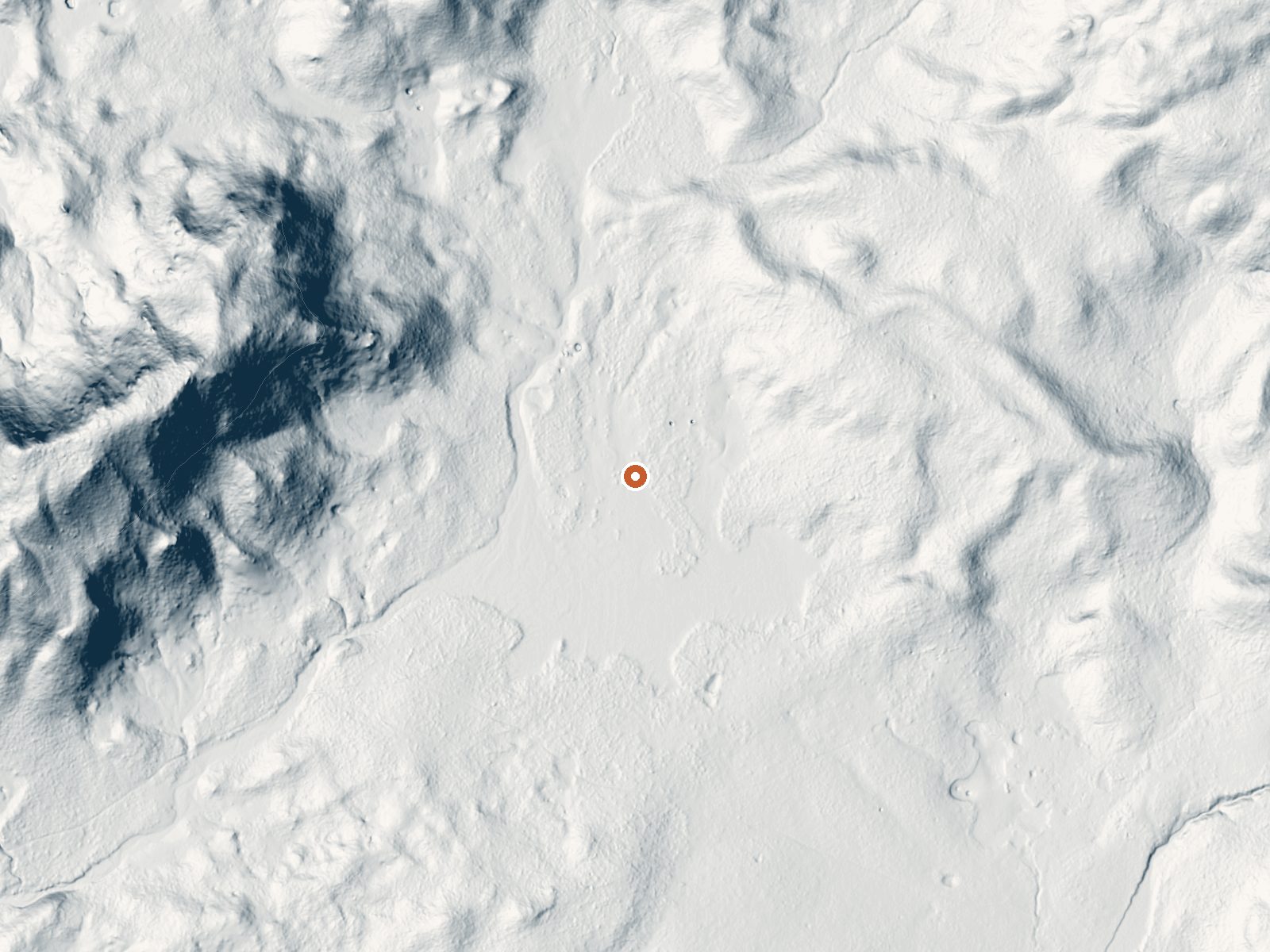 LiDAR bare-earth view of the same ground around Hot Springs