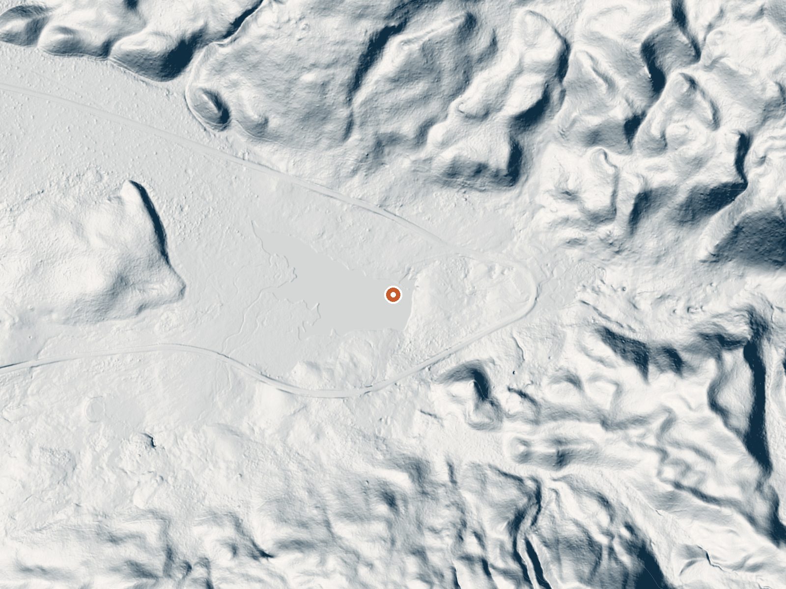 LiDAR bare-earth view of the same ground around Black Warrior Group, Shelf Spring