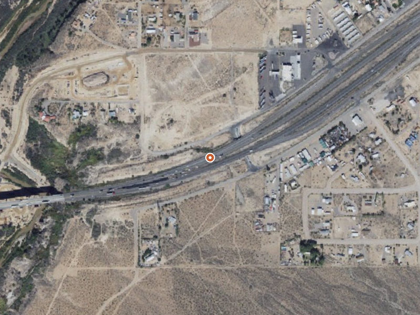 Aerial view of the ground around Springs
