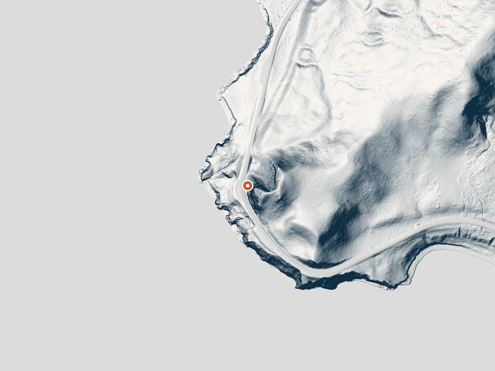 LiDAR bare-earth view of the same ground around Steamboat Springs