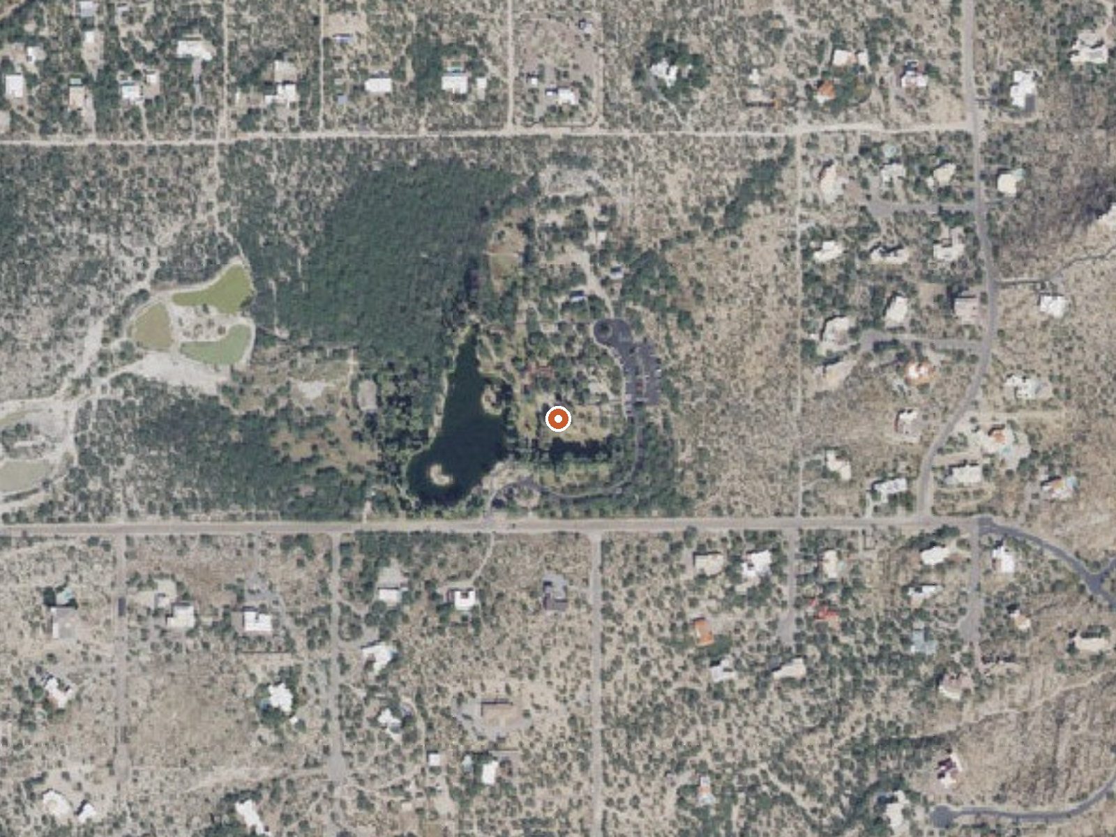 Aerial view of the ground around Agua Caliente