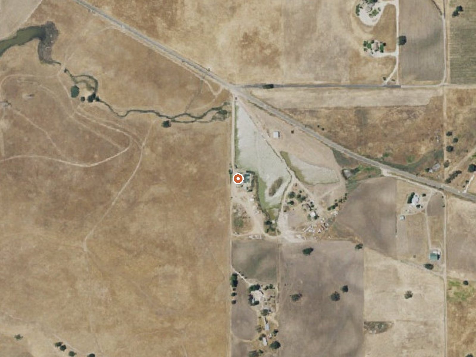 Aerial view of the ground around Franklin Hot Springs