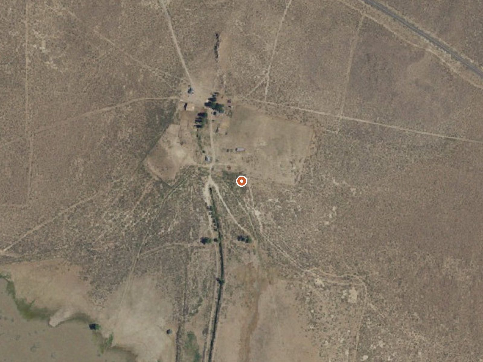 Aerial view of the ground around High Rock Spring