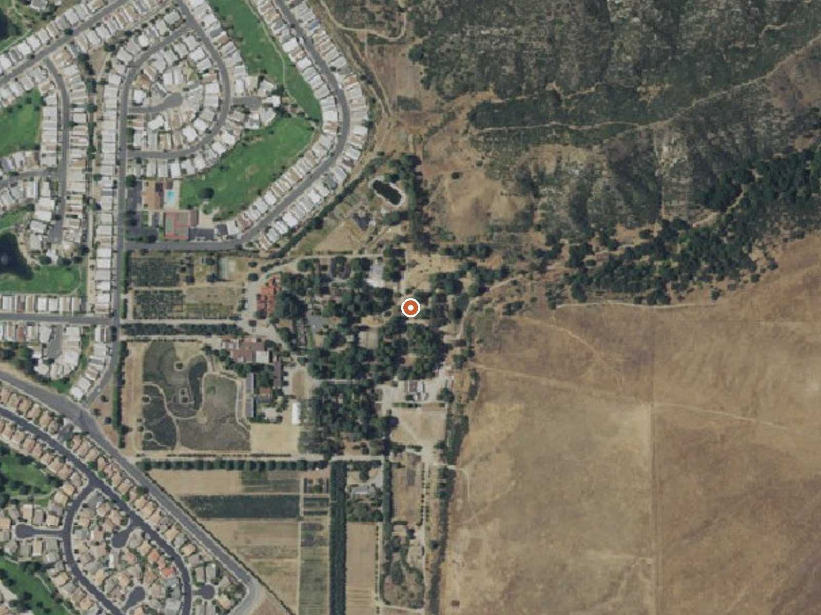 Aerial view of the ground around Highland Springs