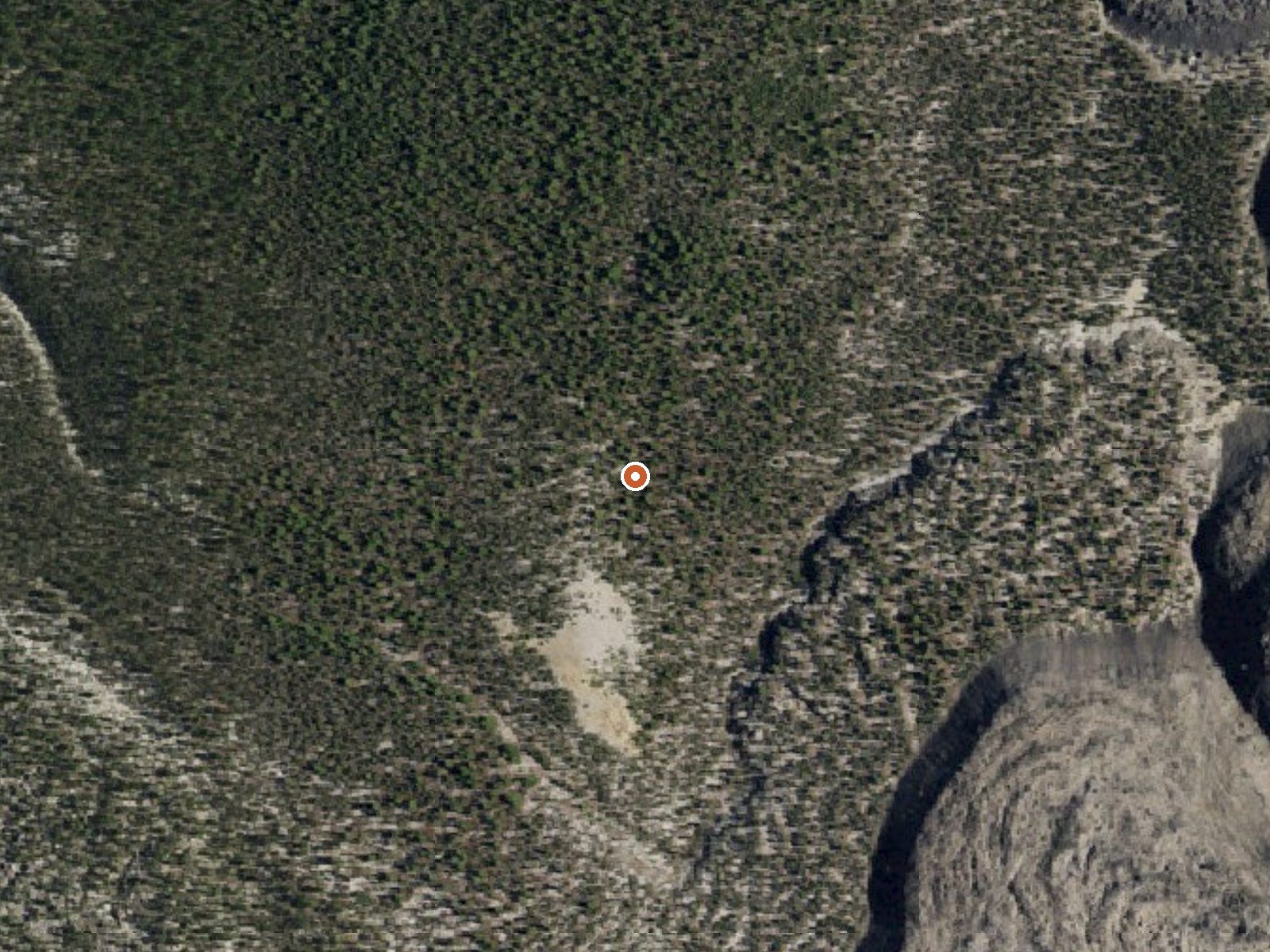 Aerial view of the ground around Hot Spot