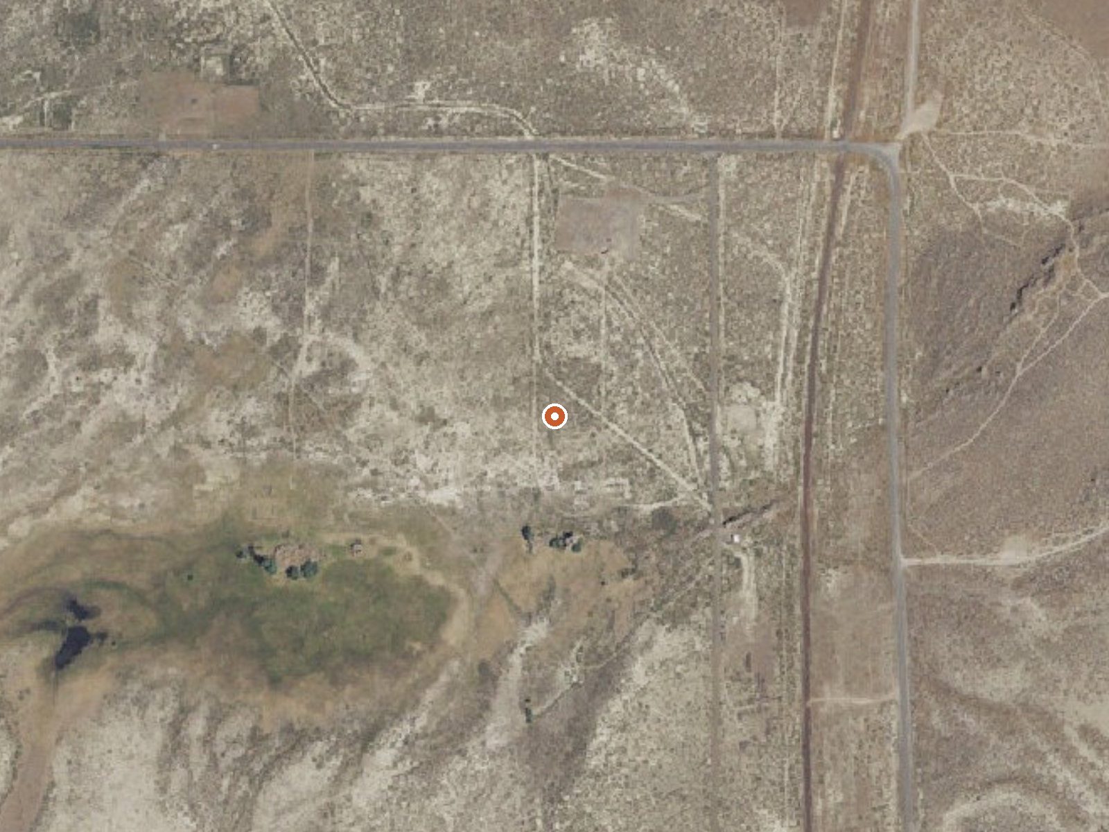 Aerial view of the ground around Hot Spring