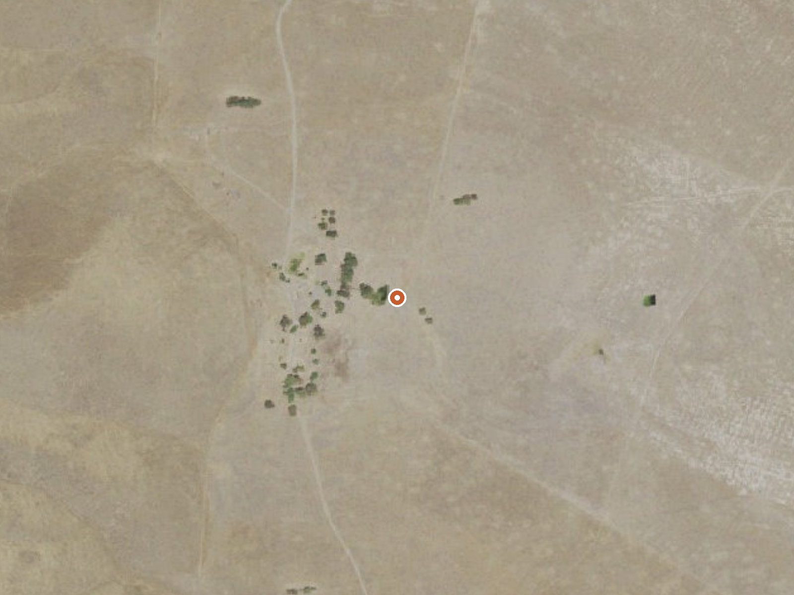 Aerial view of the ground around Iridat Spring