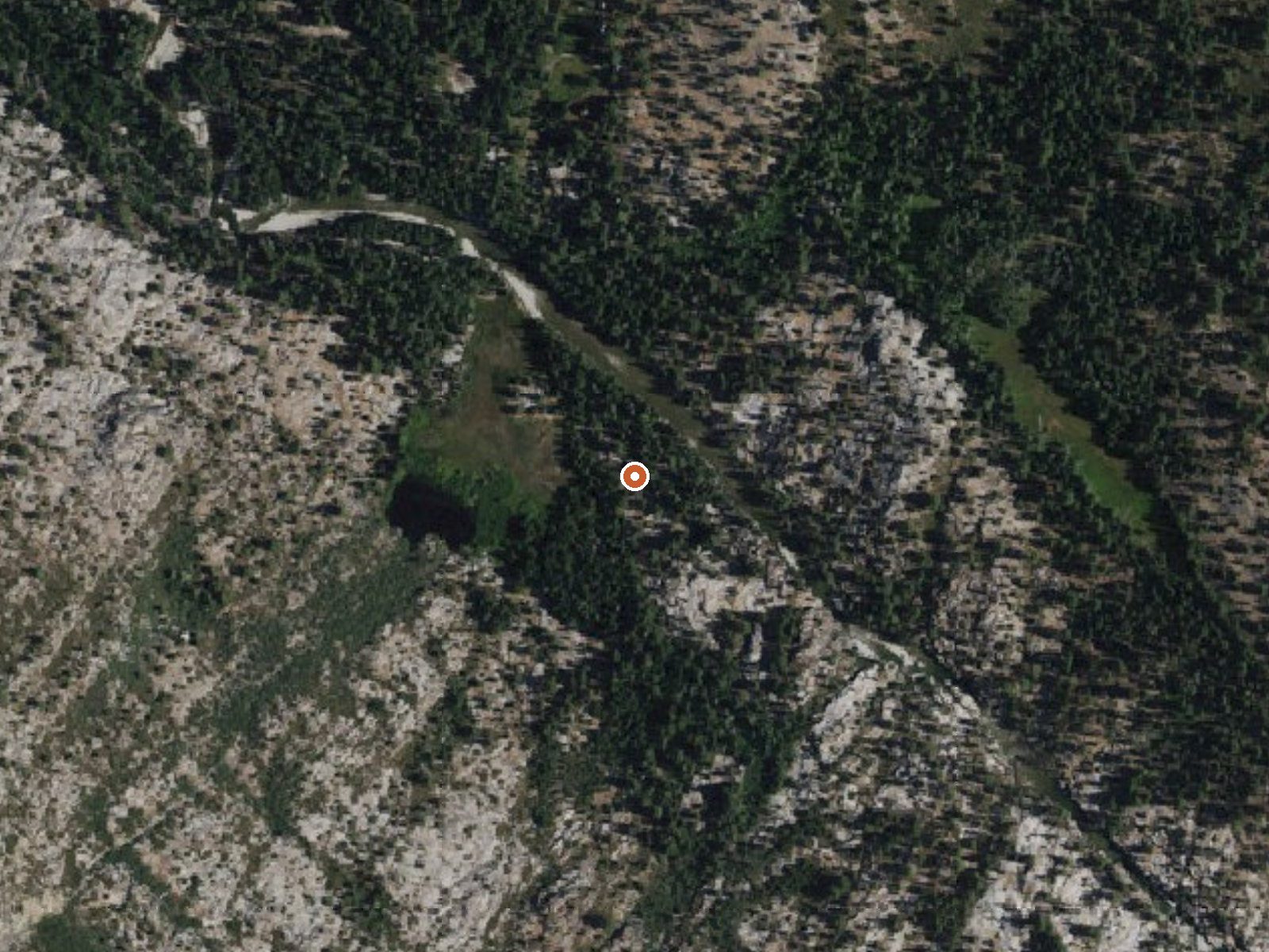 Aerial view of the ground around Blaney Meadows Hot Springs
