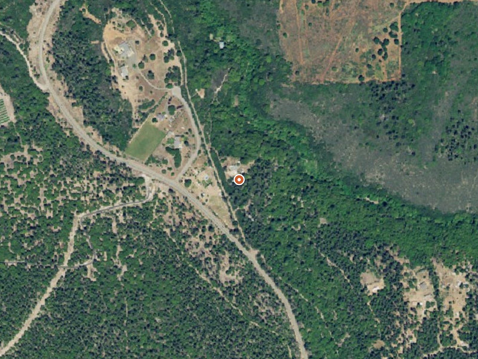 Aerial view of the ground around Carlsbad Spring