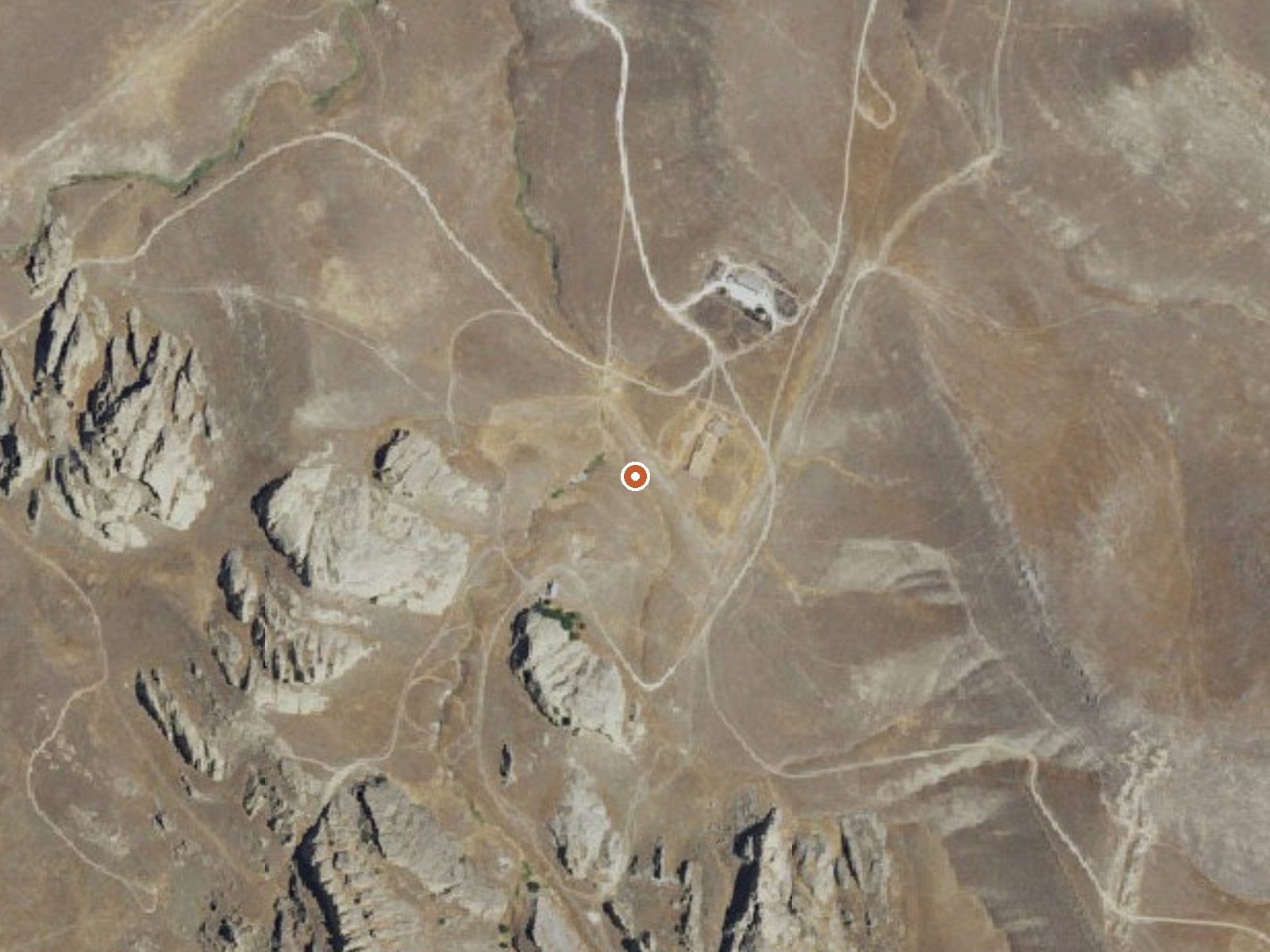 Aerial view of the ground around Carneros Spring