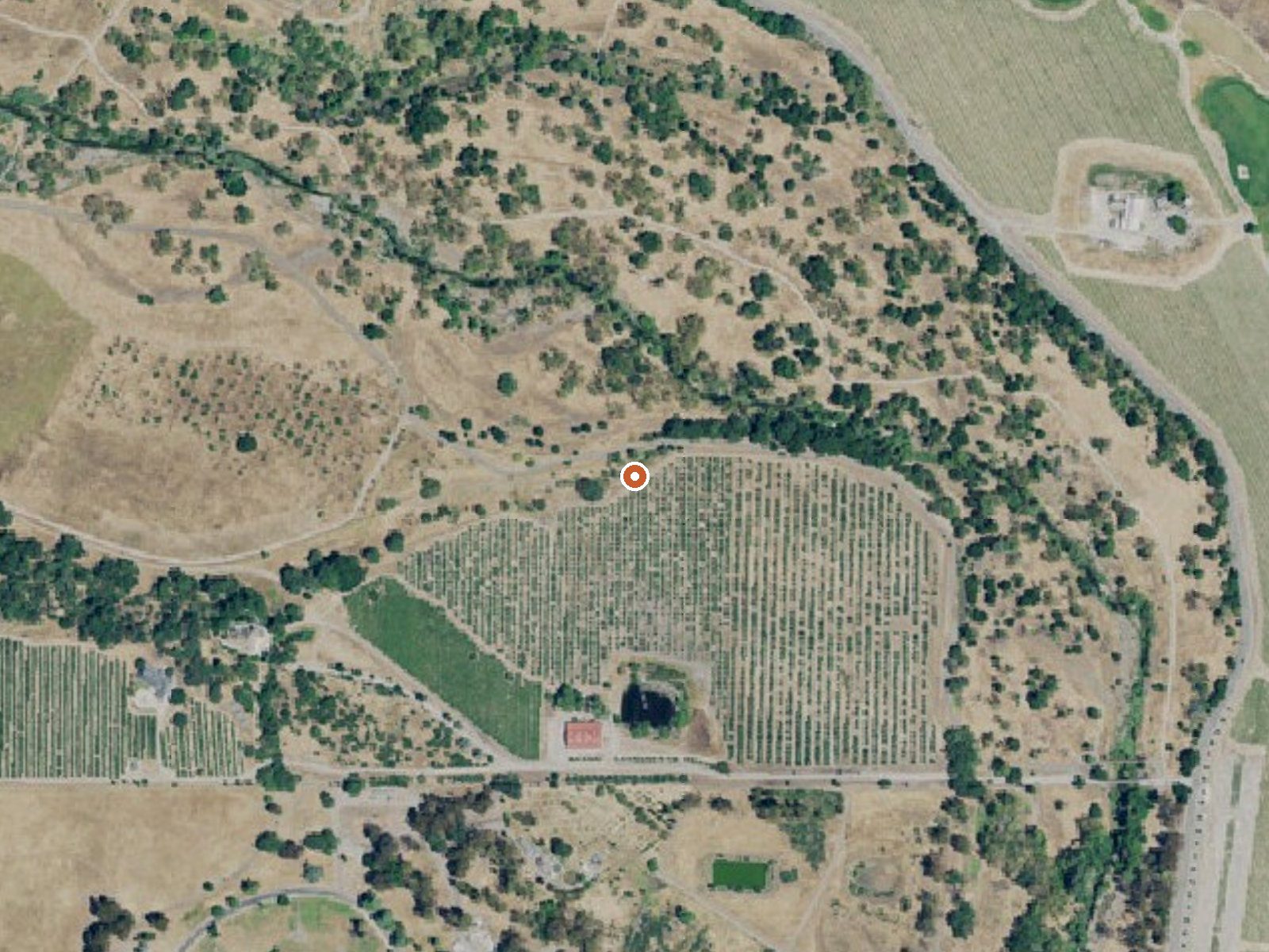 Aerial view of the ground around Crohare Spring