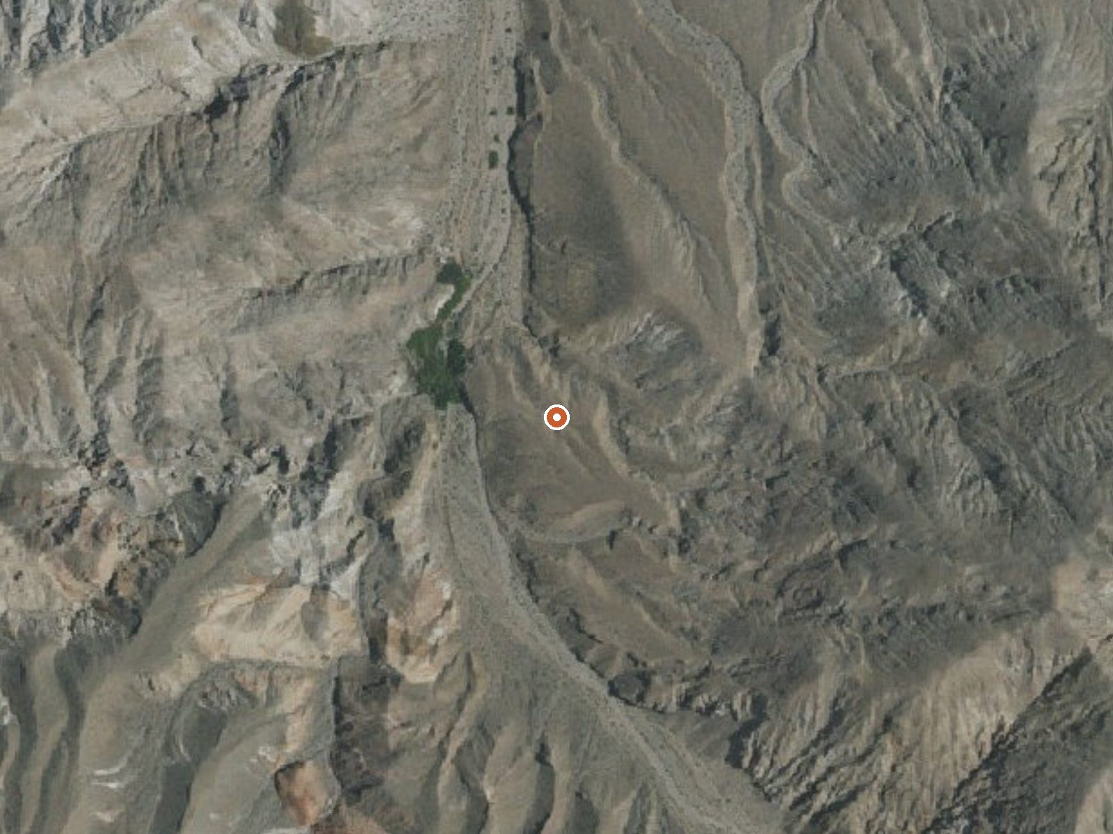 Aerial view of the ground around Sheep Creek Spring