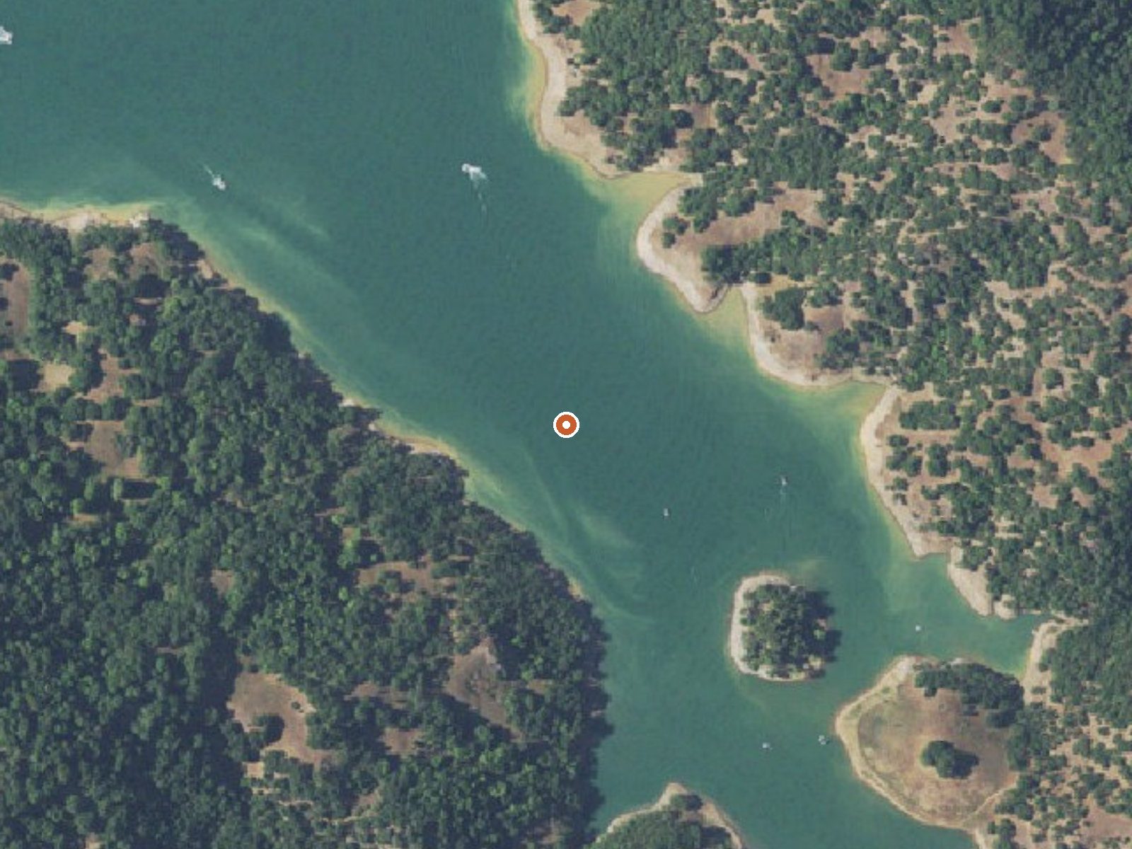 Aerial view of the ground around Skaggs Springs