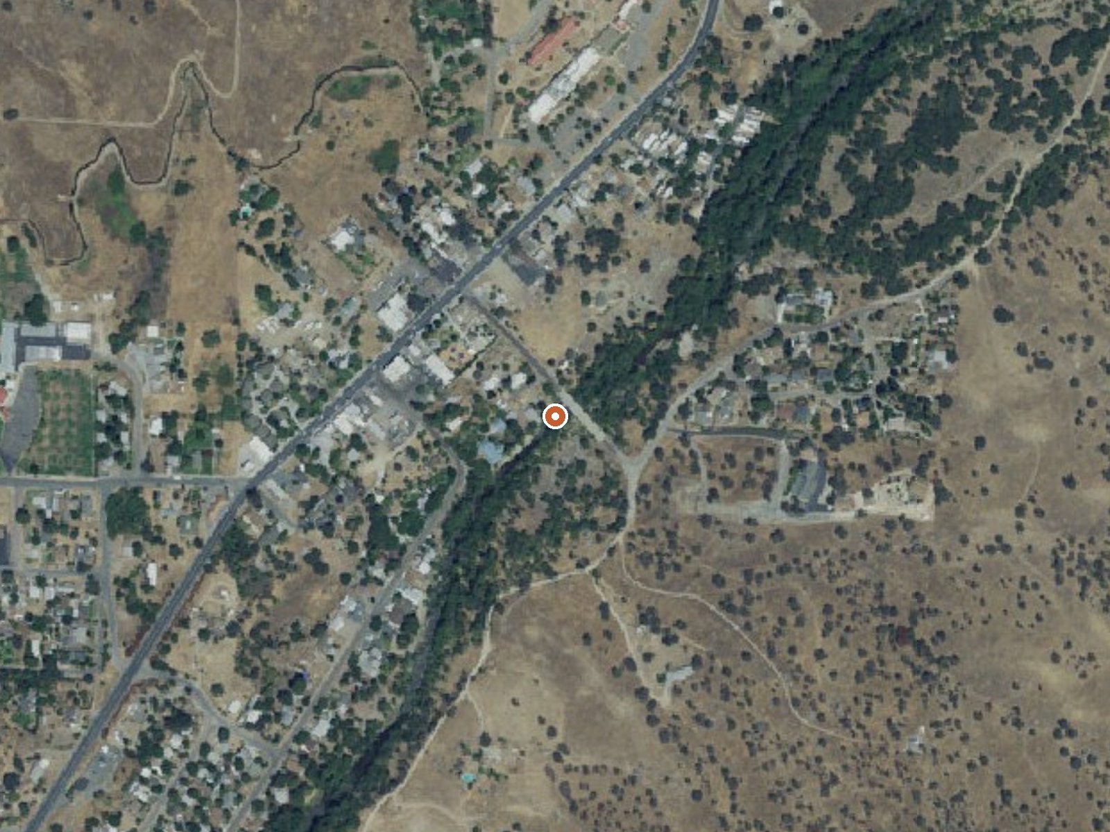 Aerial view of the ground around Soda Spring
