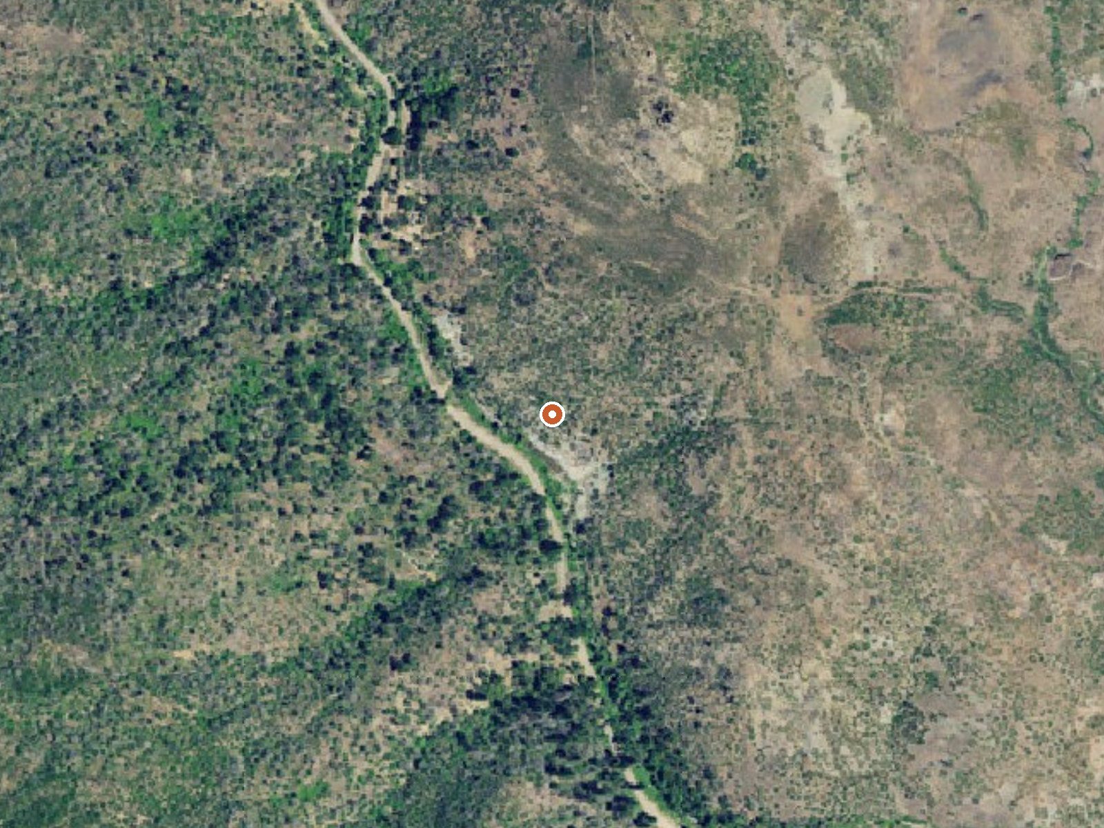 Aerial view of the ground around Spiers Springs