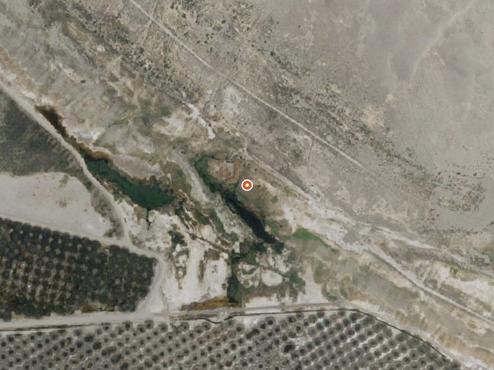 Aerial view of the ground around Springs