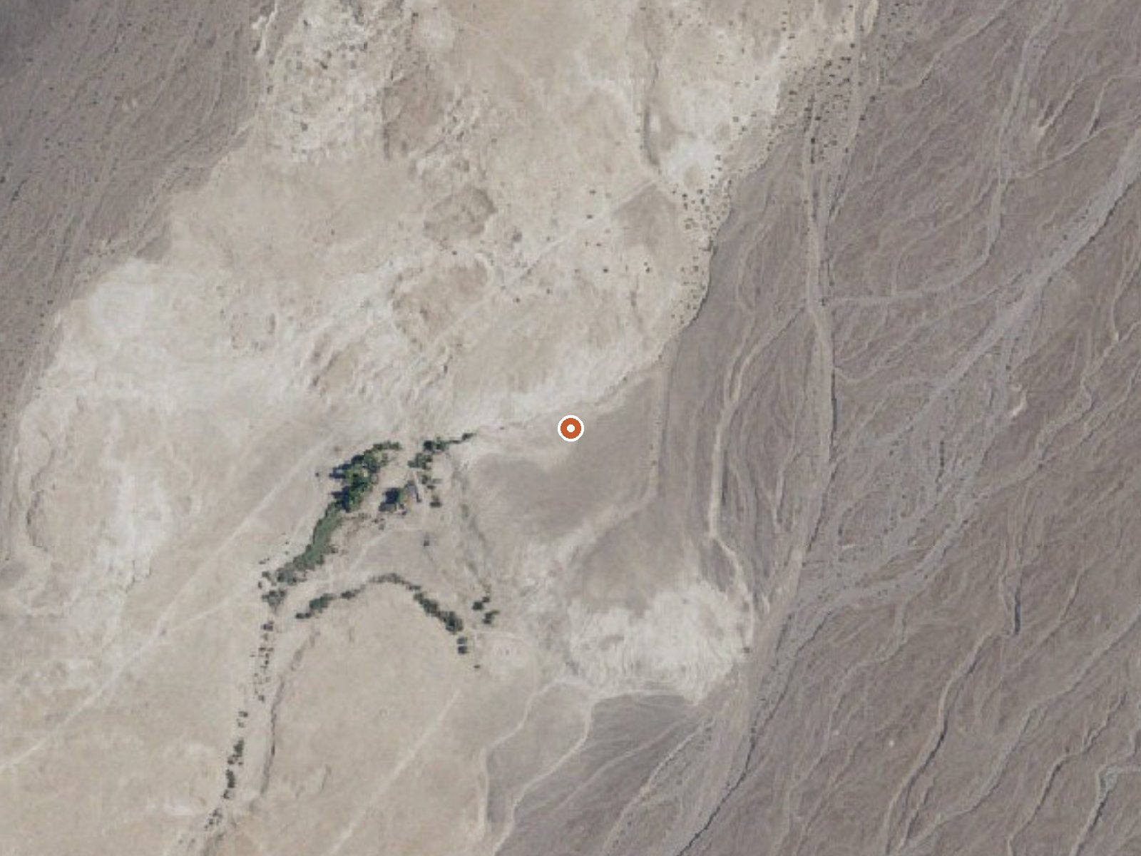 Aerial view of the ground around Lower Warm Springs