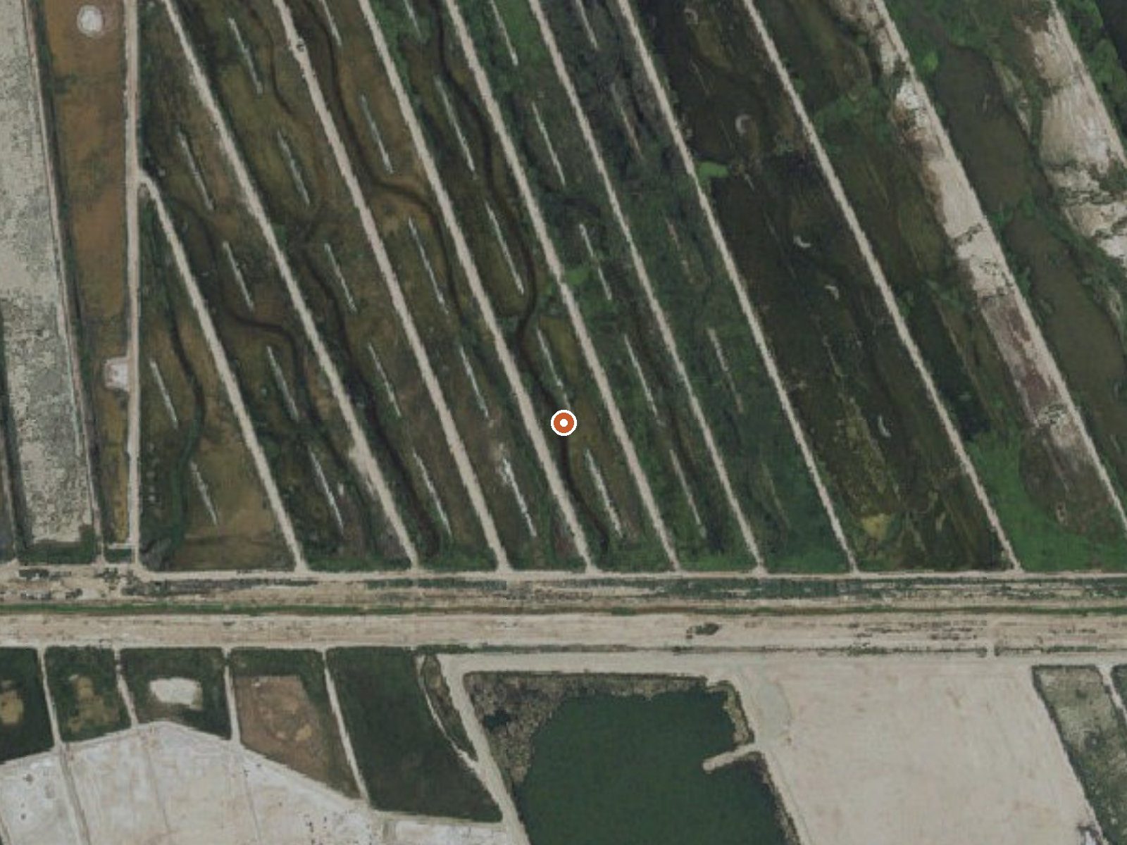 Aerial view of the ground around Mud Volcanoes