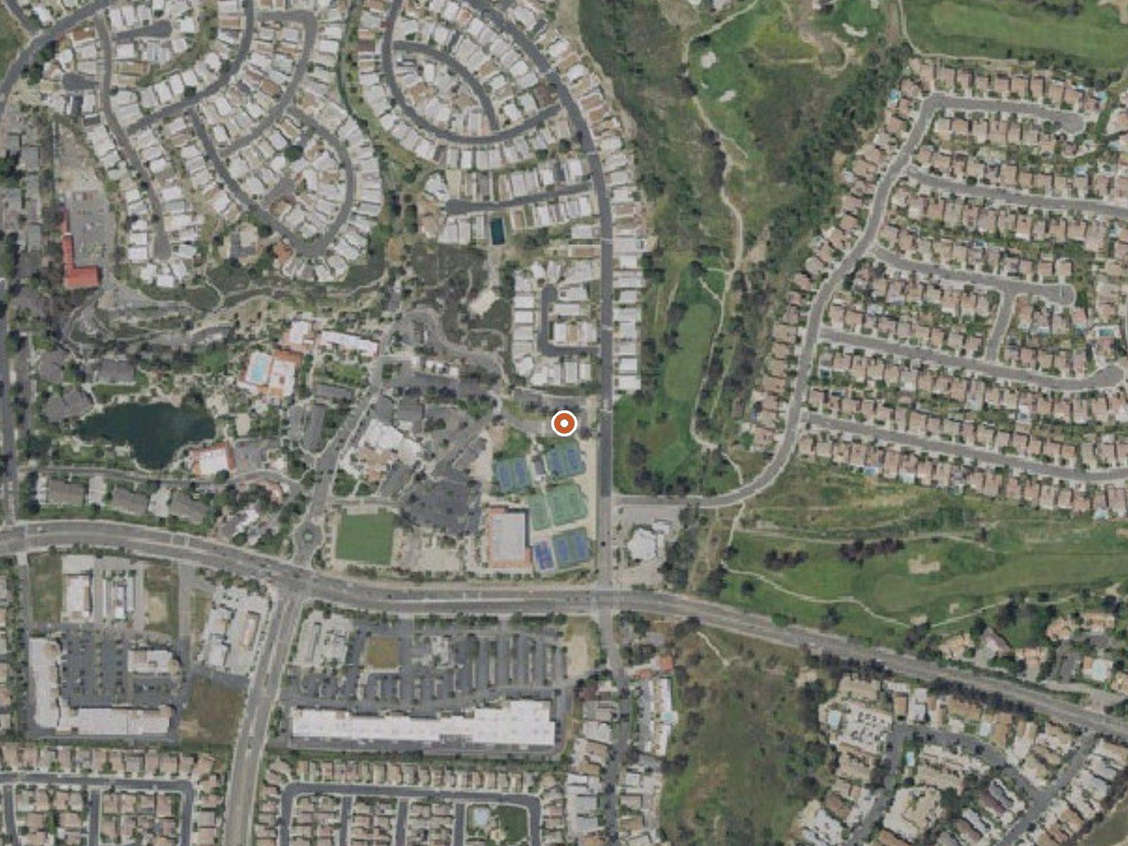 Aerial view of the ground around Murrietta Hot Springs