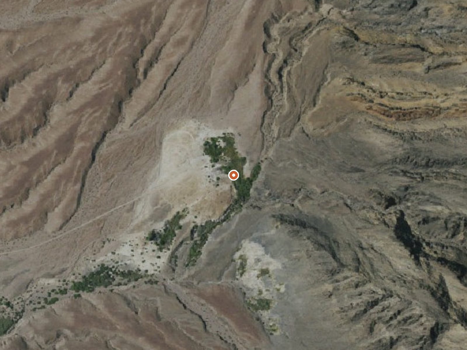 Aerial view of the ground around Nevares Springs