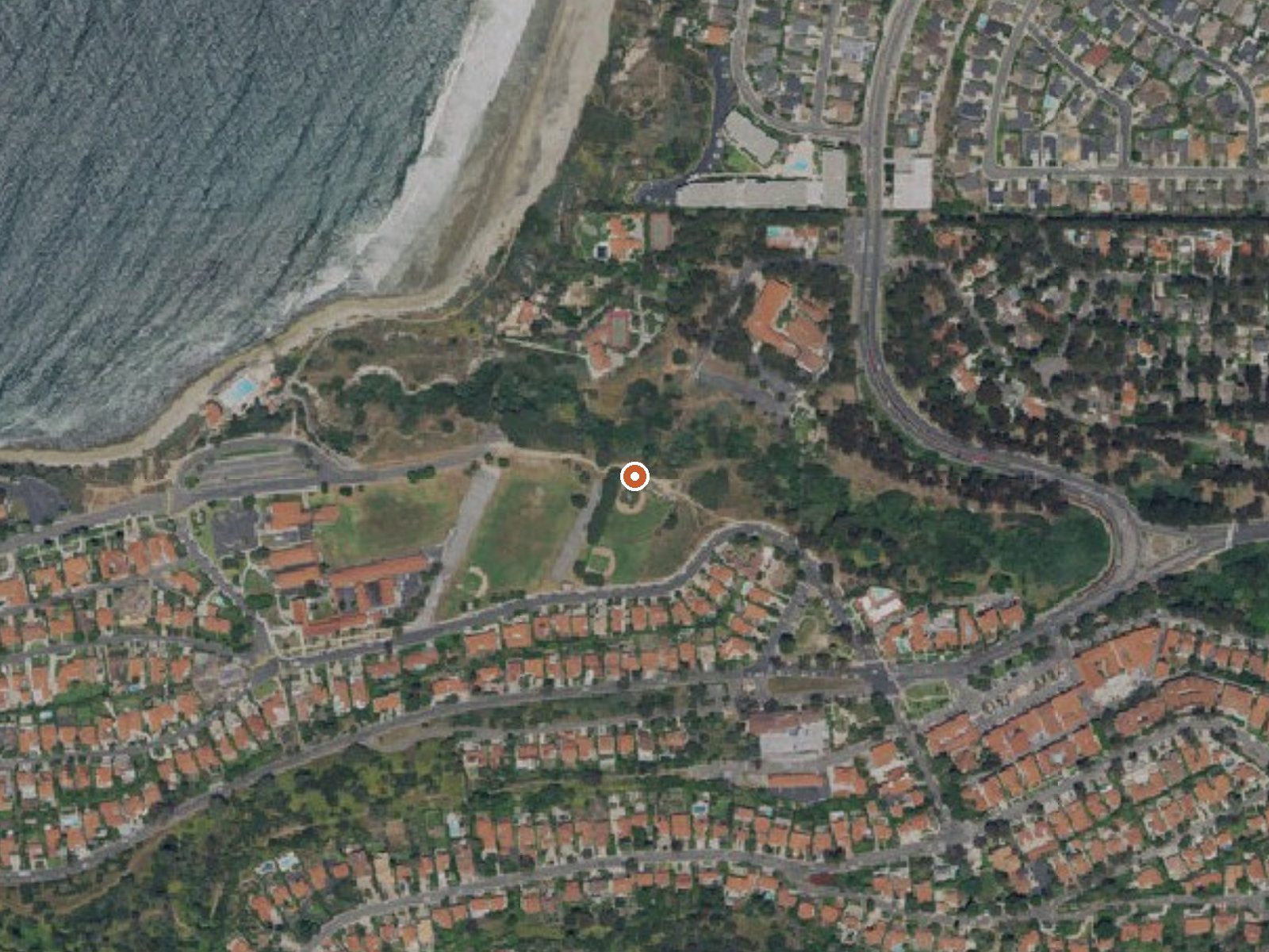 Aerial view of the ground around the spring