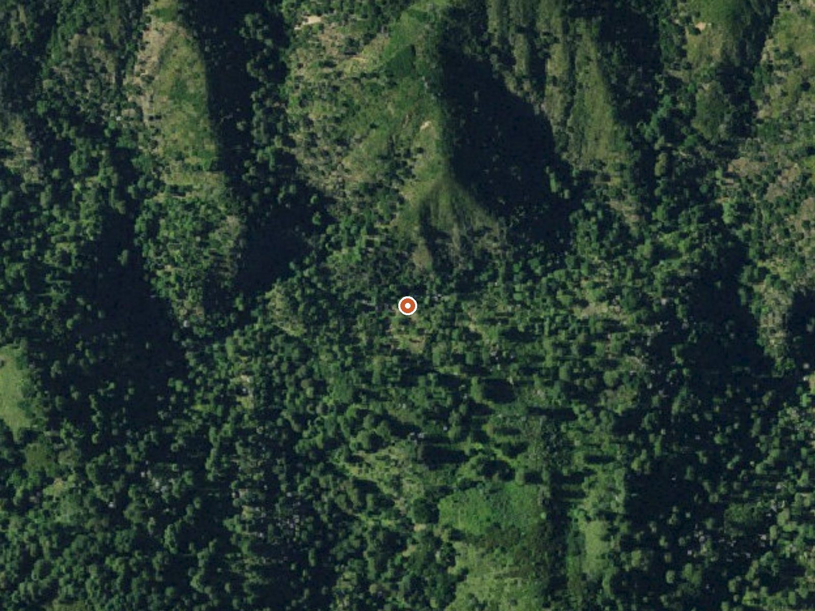 Aerial view of the ground around the spring