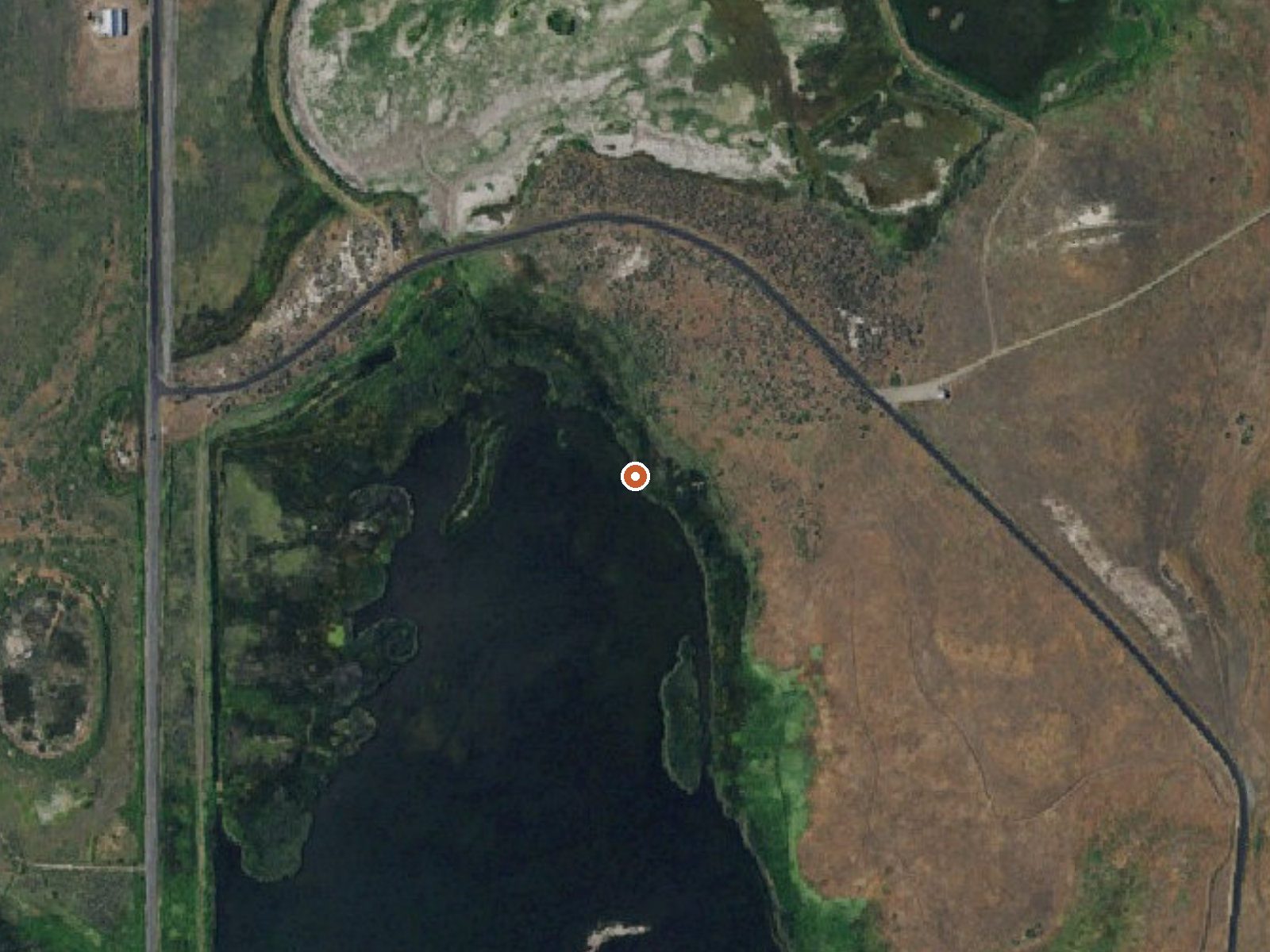 Aerial view of the ground around the spring