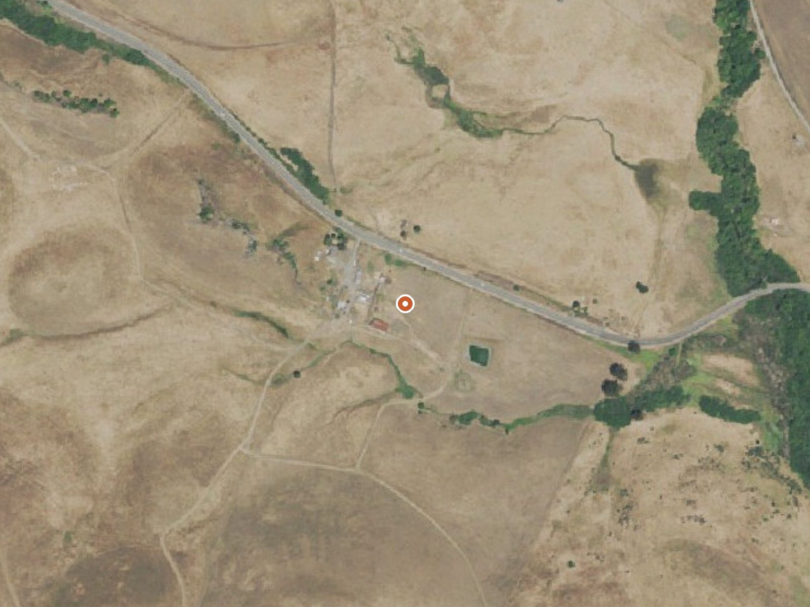 Aerial view of the ground around the spring